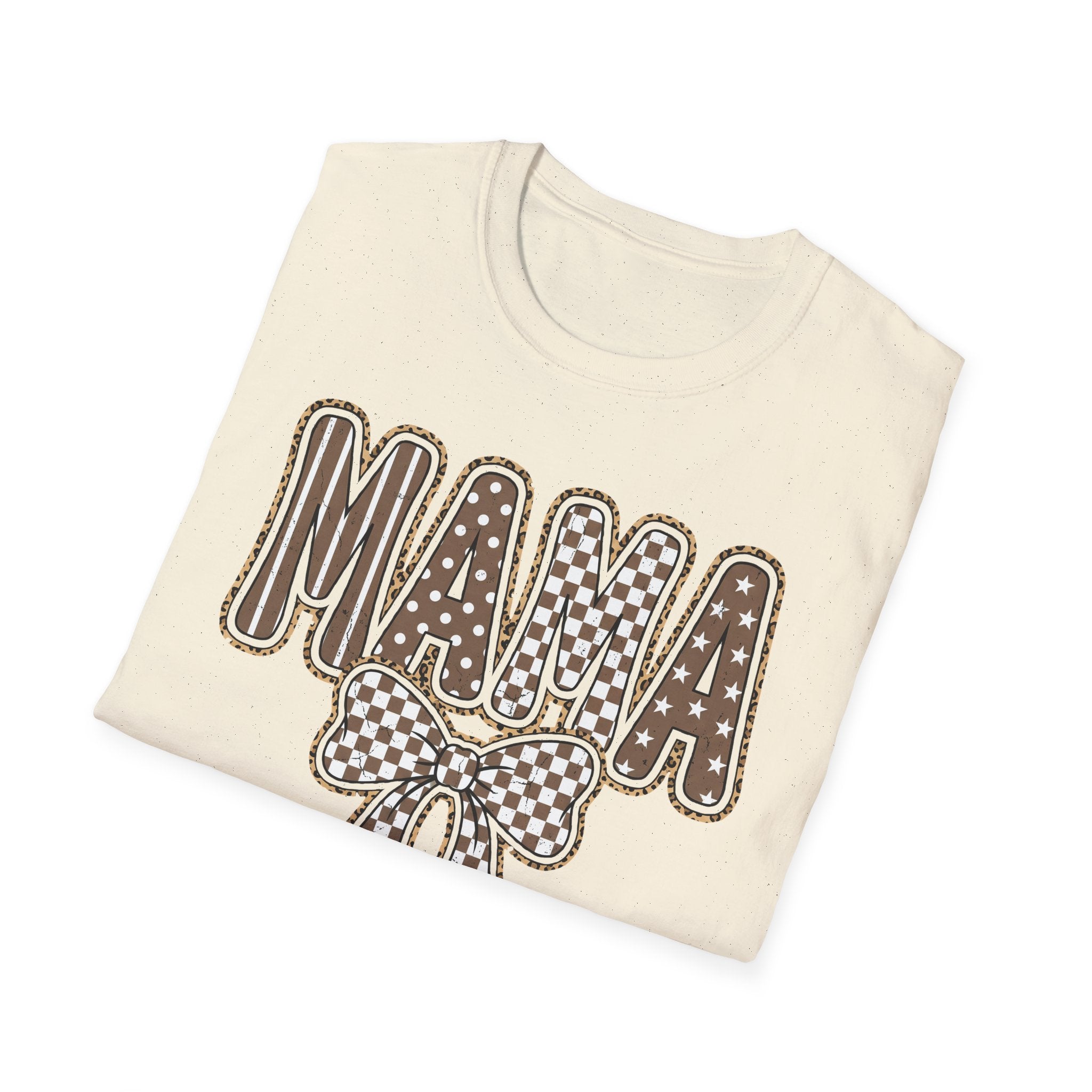 Mama Graphic T-Shirt — Polka Dot Lettering with Bow | Mother’s Day Gift