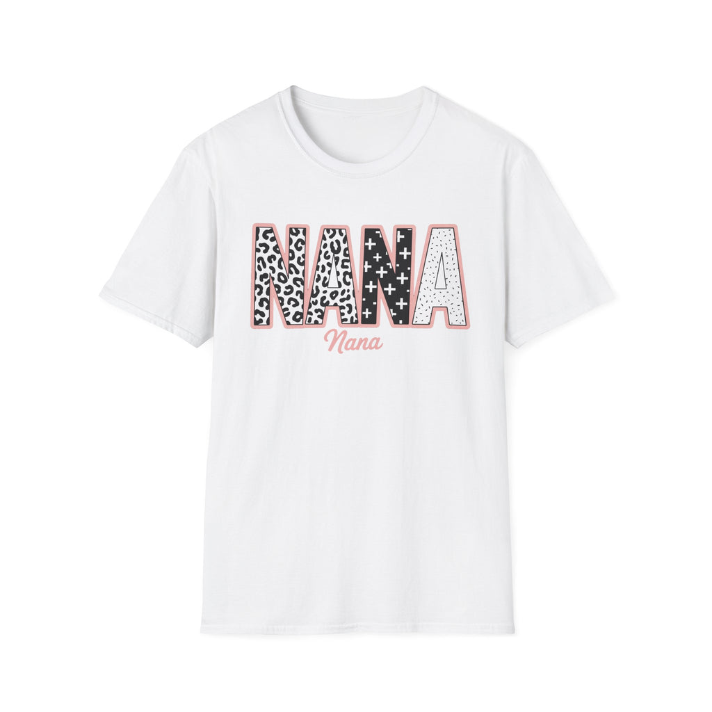 Nana Leopard & Stars T-Shirt — Personalized 'Nana' Graphic Tee for Grandmothers