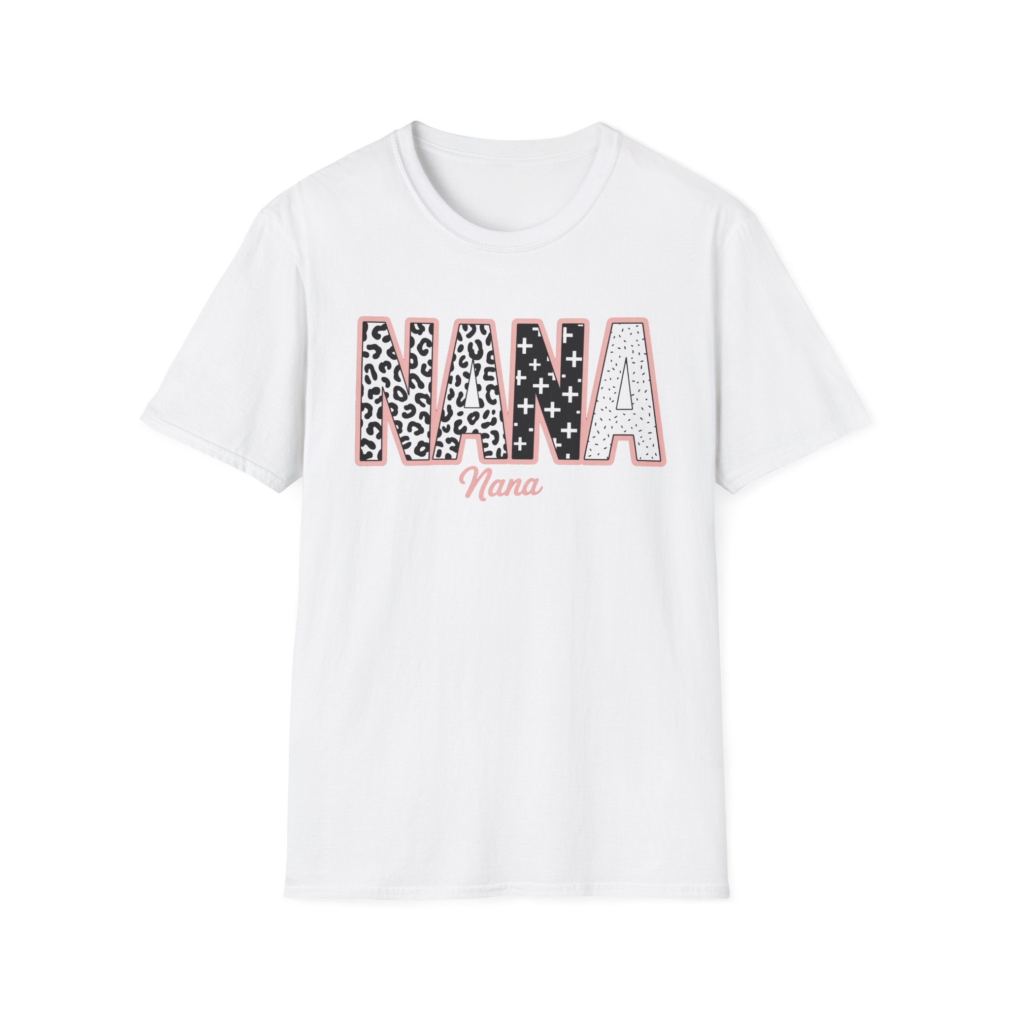 Nana Leopard & Stars T-Shirt — Personalized 'Nana' Graphic Tee for Grandmothers