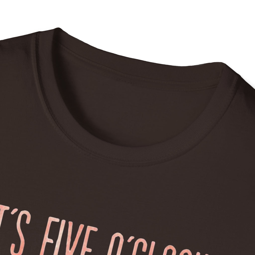 T-Shirt: "It’s Five O’Clock Somewhere" Pastel Vacation Tee