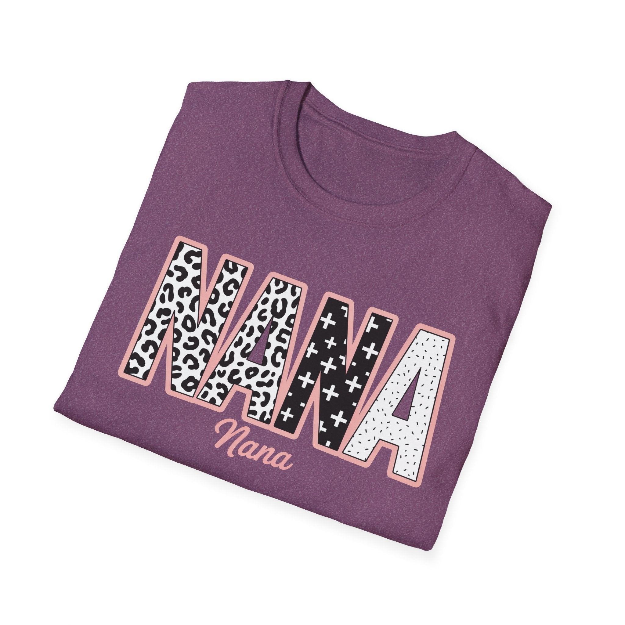 Nana Leopard & Stars T-Shirt — Personalized 'Nana' Graphic Tee for Grandmothers