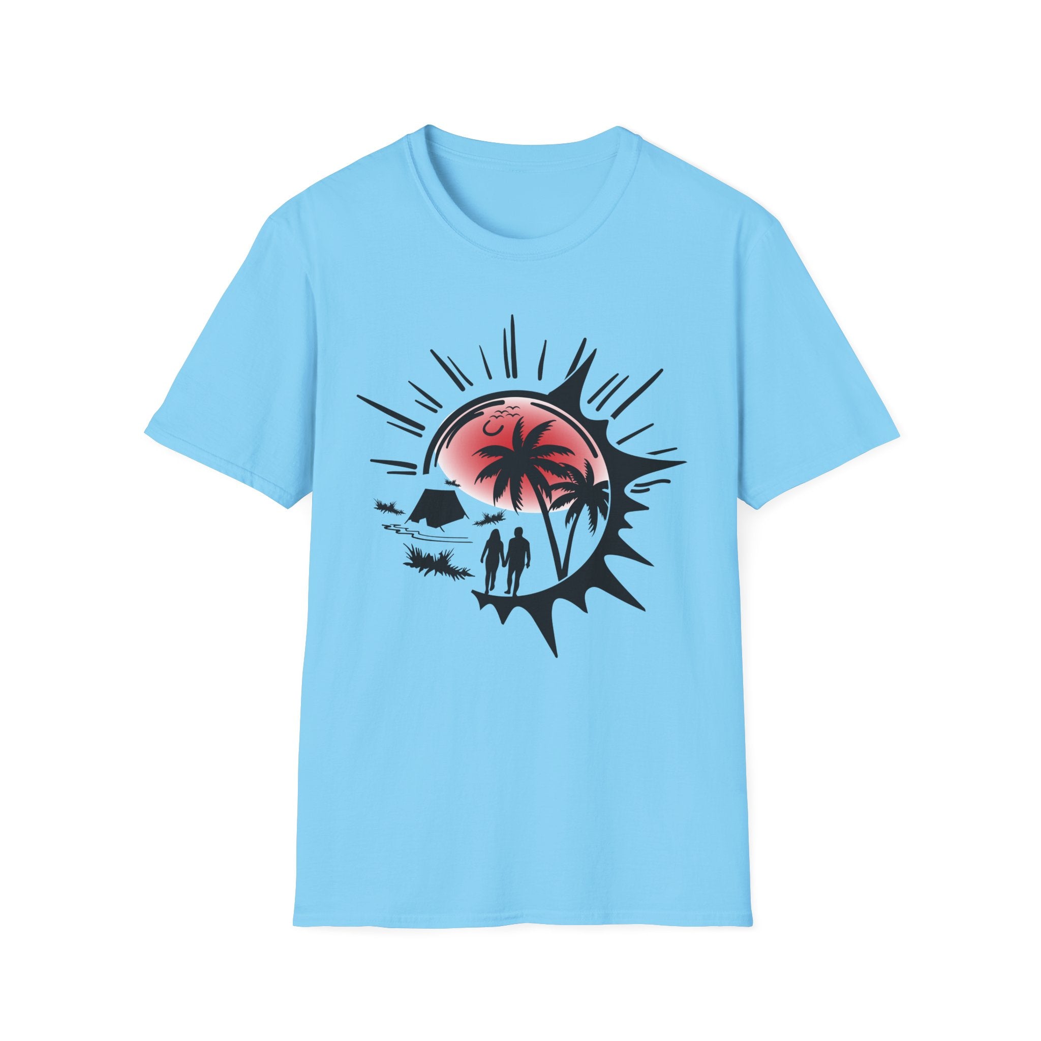 T-Shirt — Tropical Sunset Beach Graphic Tee