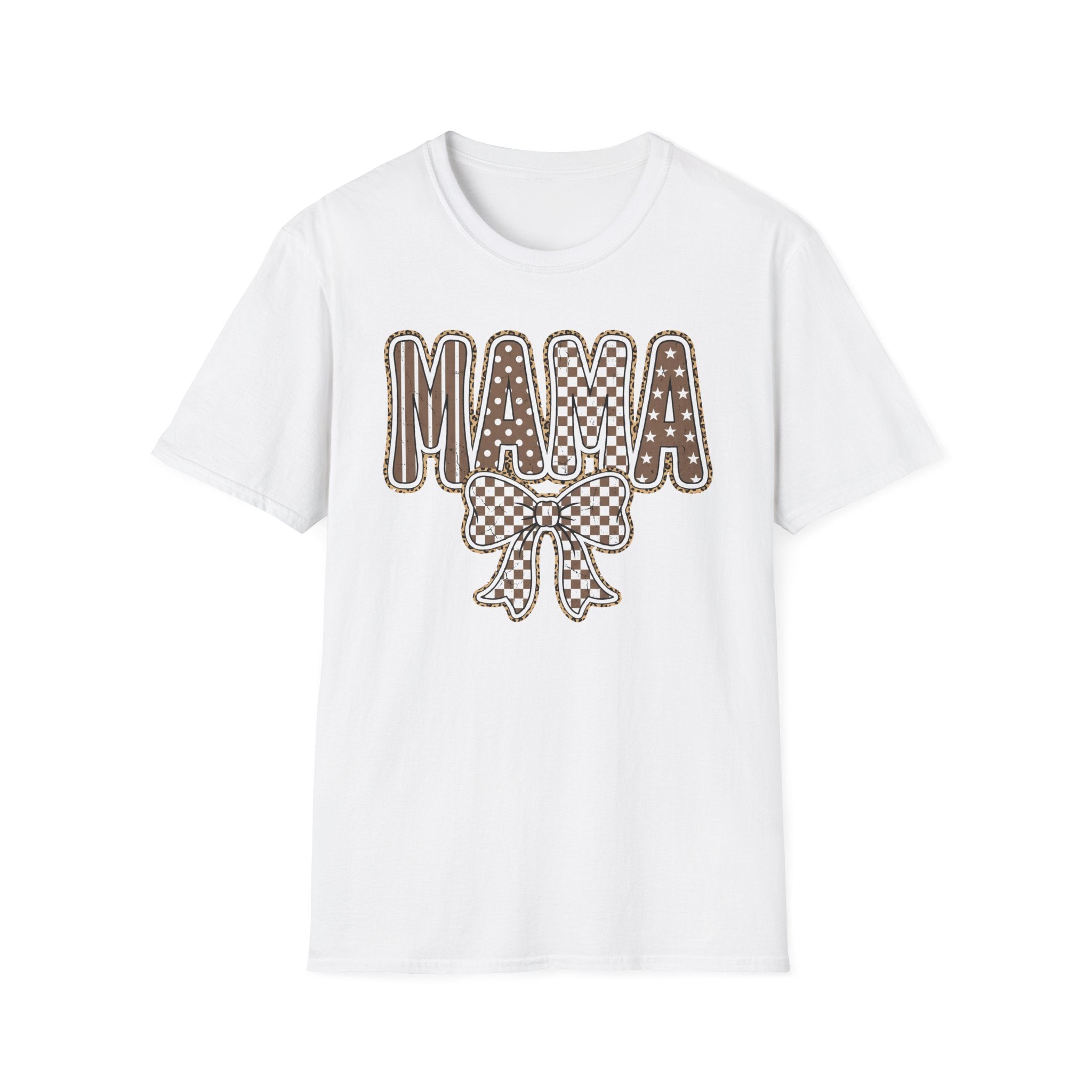 Mama Graphic T-Shirt — Polka Dot Lettering with Bow | Mother’s Day Gift