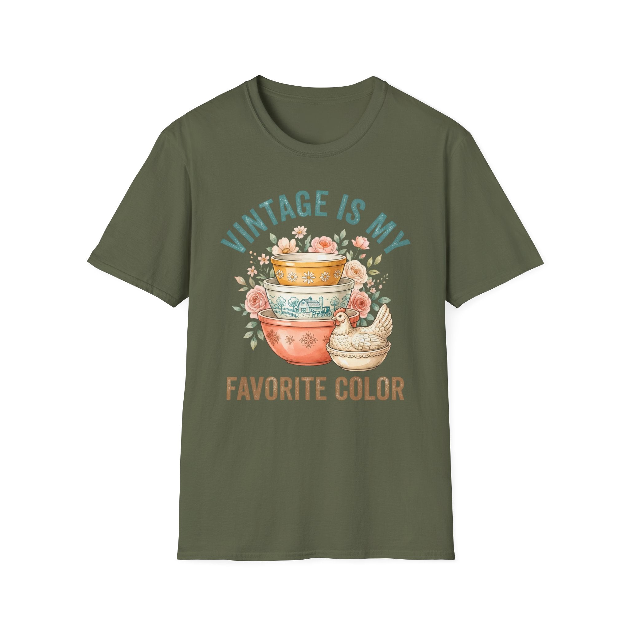 Vintage Is My Favorite Color T-Shirt — Retro Kitchen Bowl Design