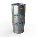 North Carolina Floral Travel Tumbler — 20oz Insulated Stainless Cup