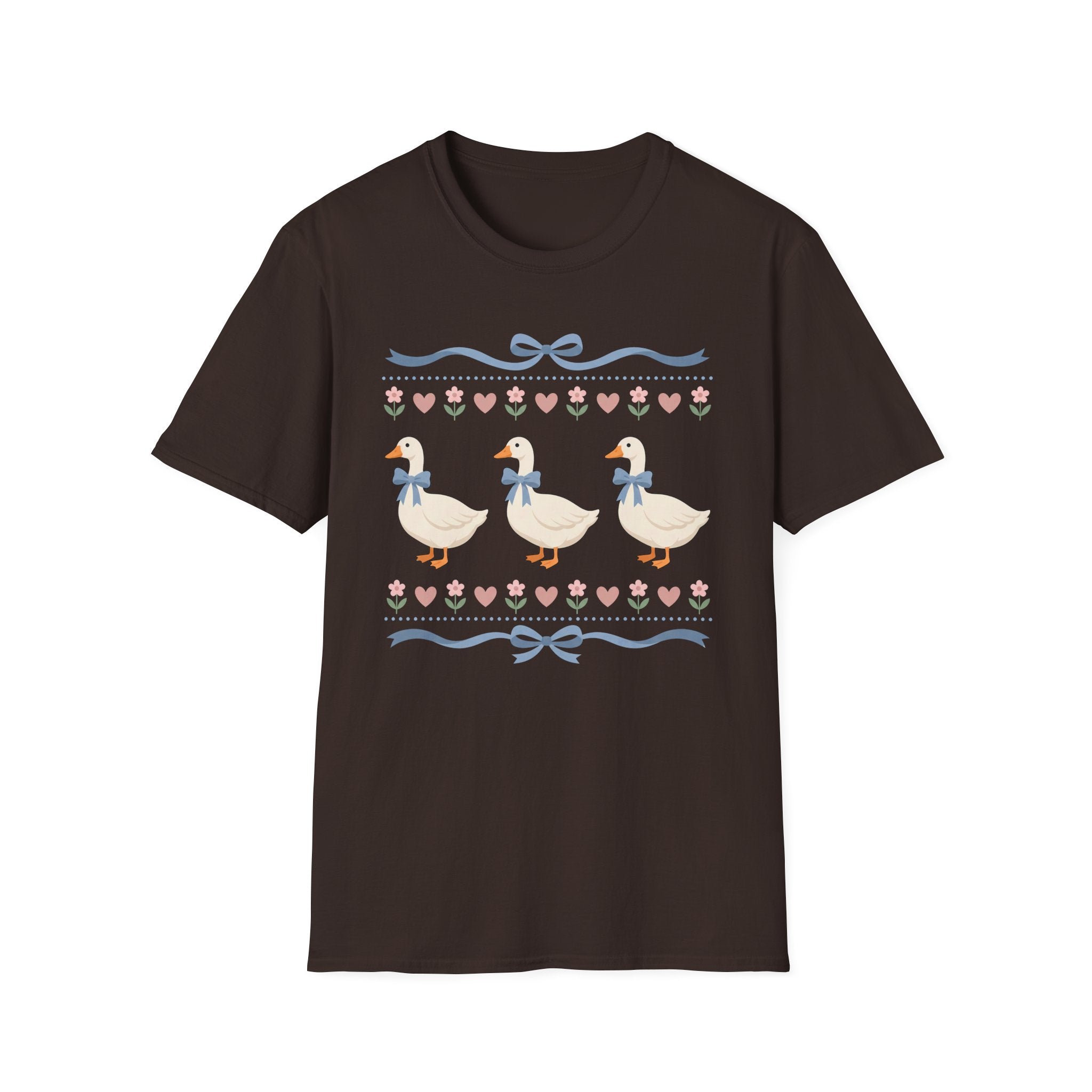 Duck Trio Tee — Cute Pastel Ducks with Bows Spring/Summer Graphic T-Shirt