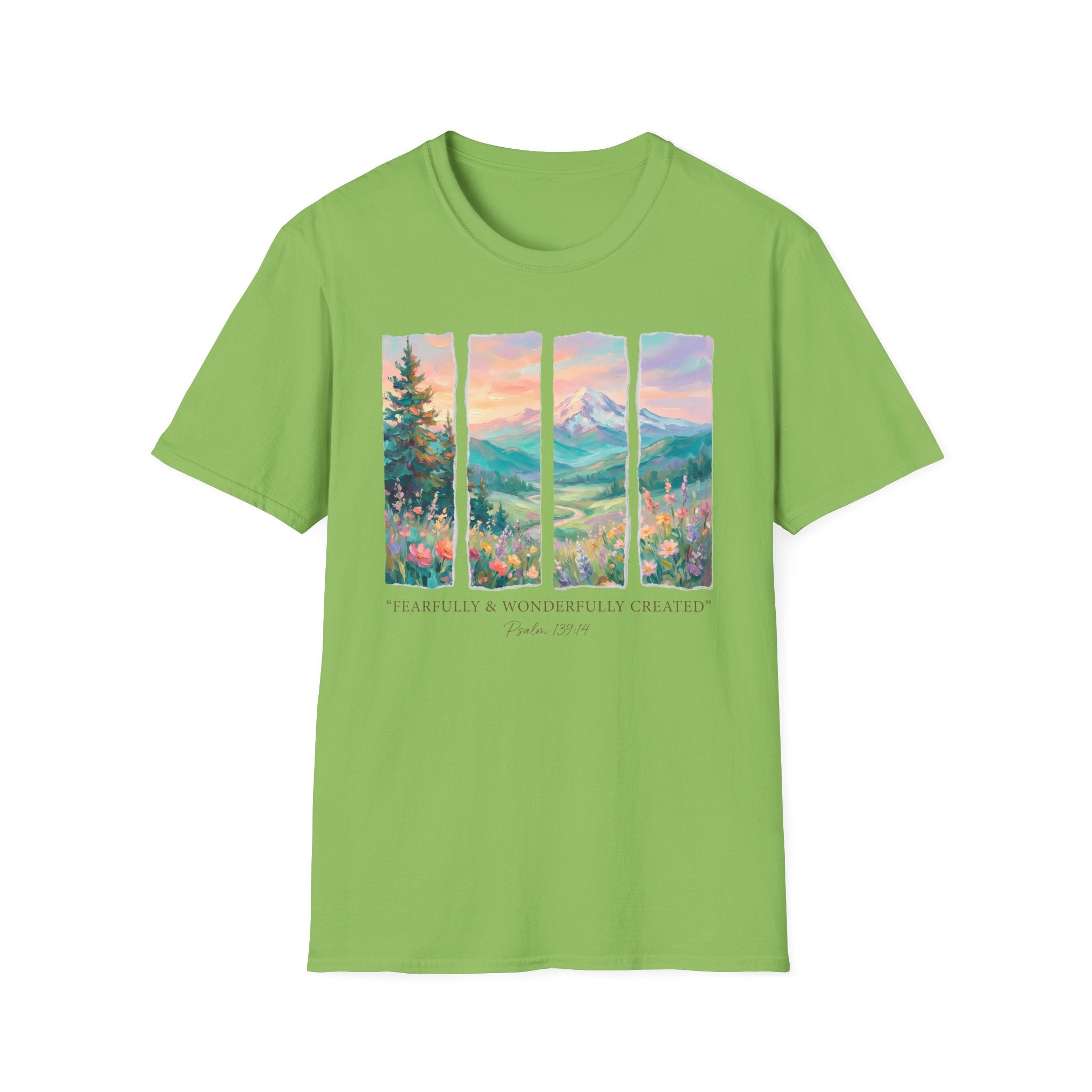 Mountain Sunrise Scenic T-Shirt – "The World Is A Wonderful Place" Nature Tee