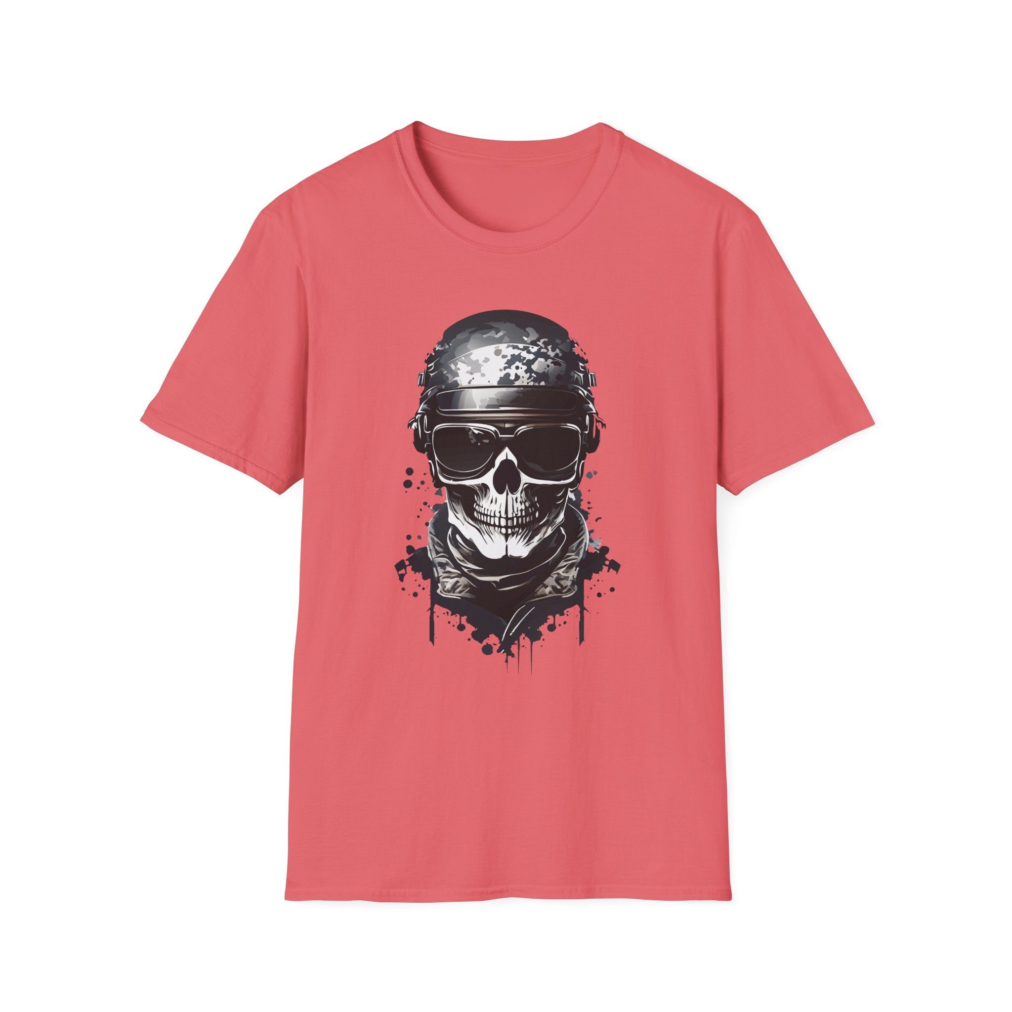 Skull Soldier Graphic T-Shirt — Tactical Skull Helmet Design