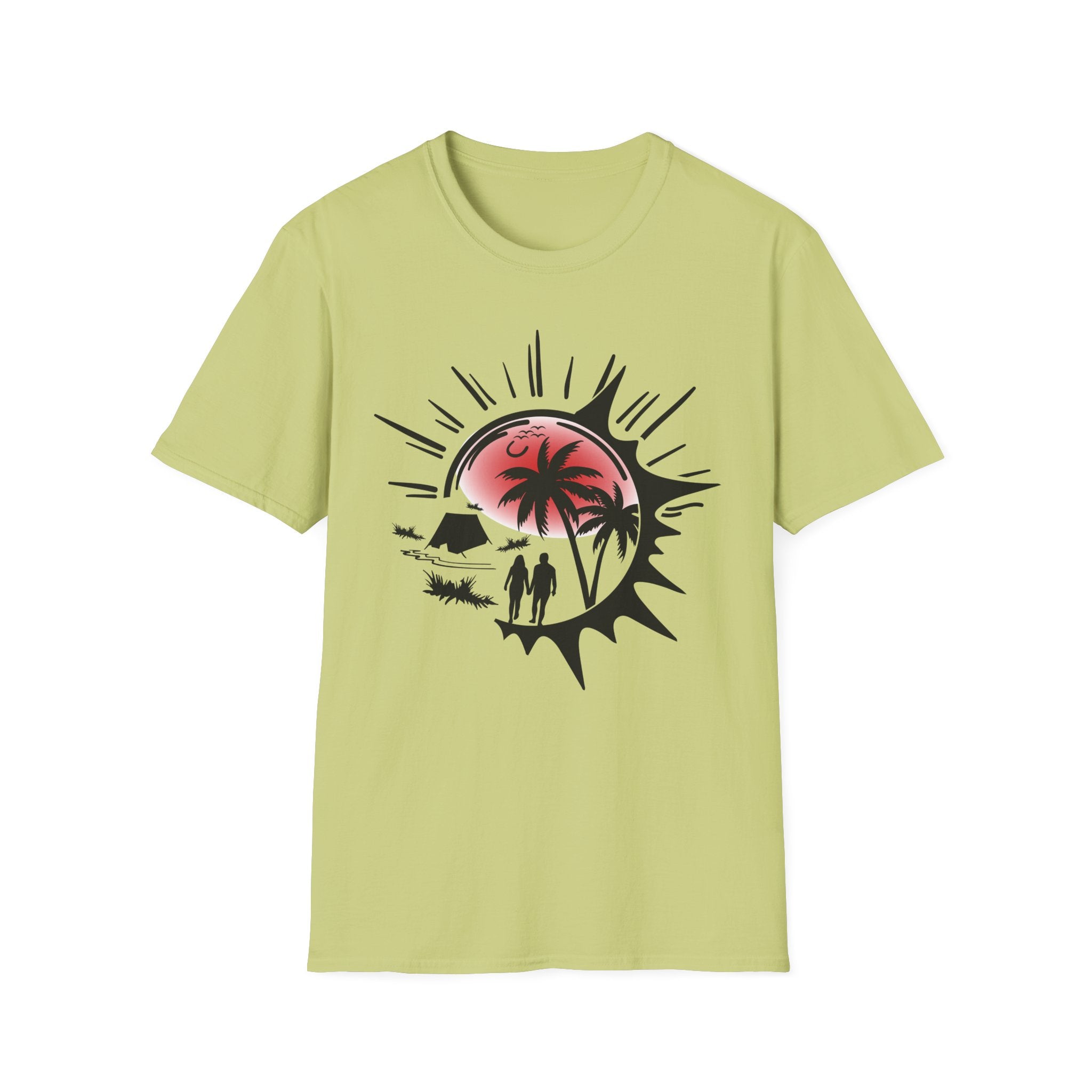 T-Shirt — Tropical Sunset Beach Graphic Tee