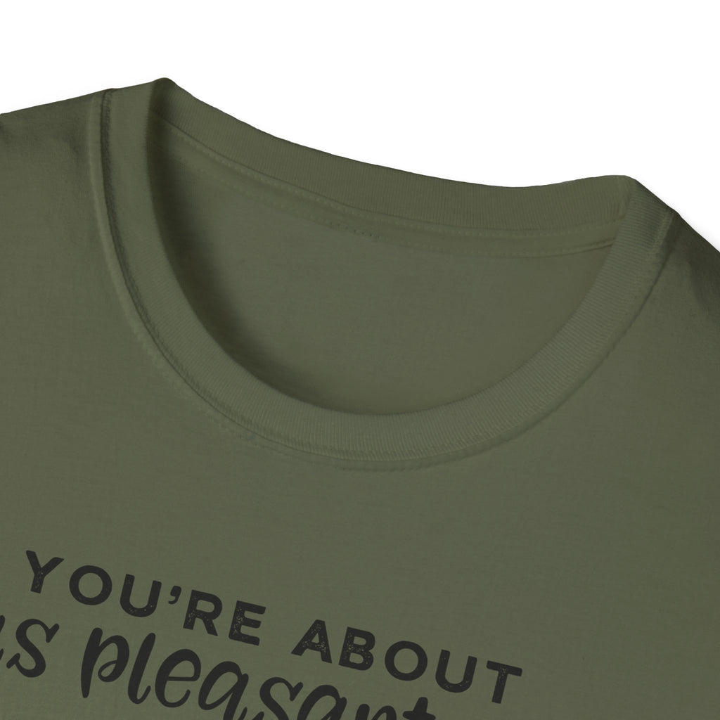 Cow Graphic Tee — "You’re About as Pleasant as an Itchy Butthole" Funny Novelty T‑Shirt