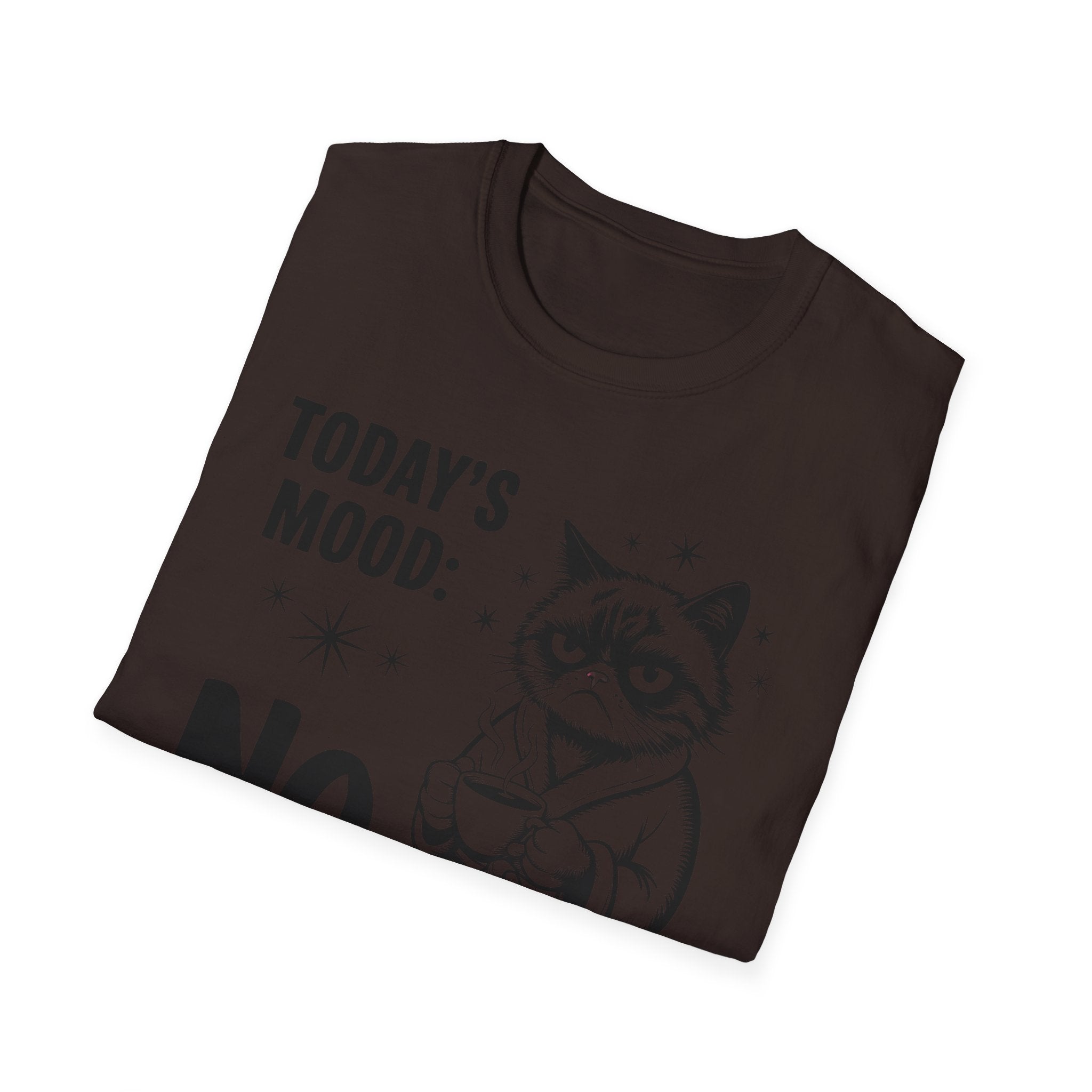 Funny "Today's Mood: No" Cat T-Shirt