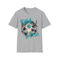 Wild & Free Cow Skull T-Shirt — Turquoise Boho Western Graphic Tee