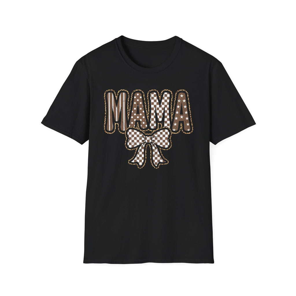 Mama Graphic T-Shirt — Polka Dot Lettering with Bow | Mother’s Day Gift