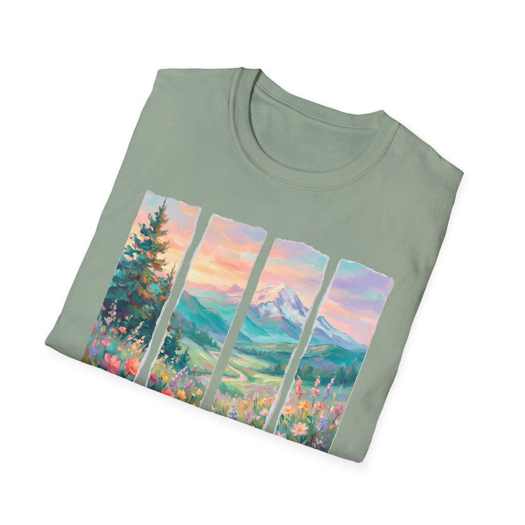 Mountain Sunrise Scenic T-Shirt – "The World Is A Wonderful Place" Nature Tee