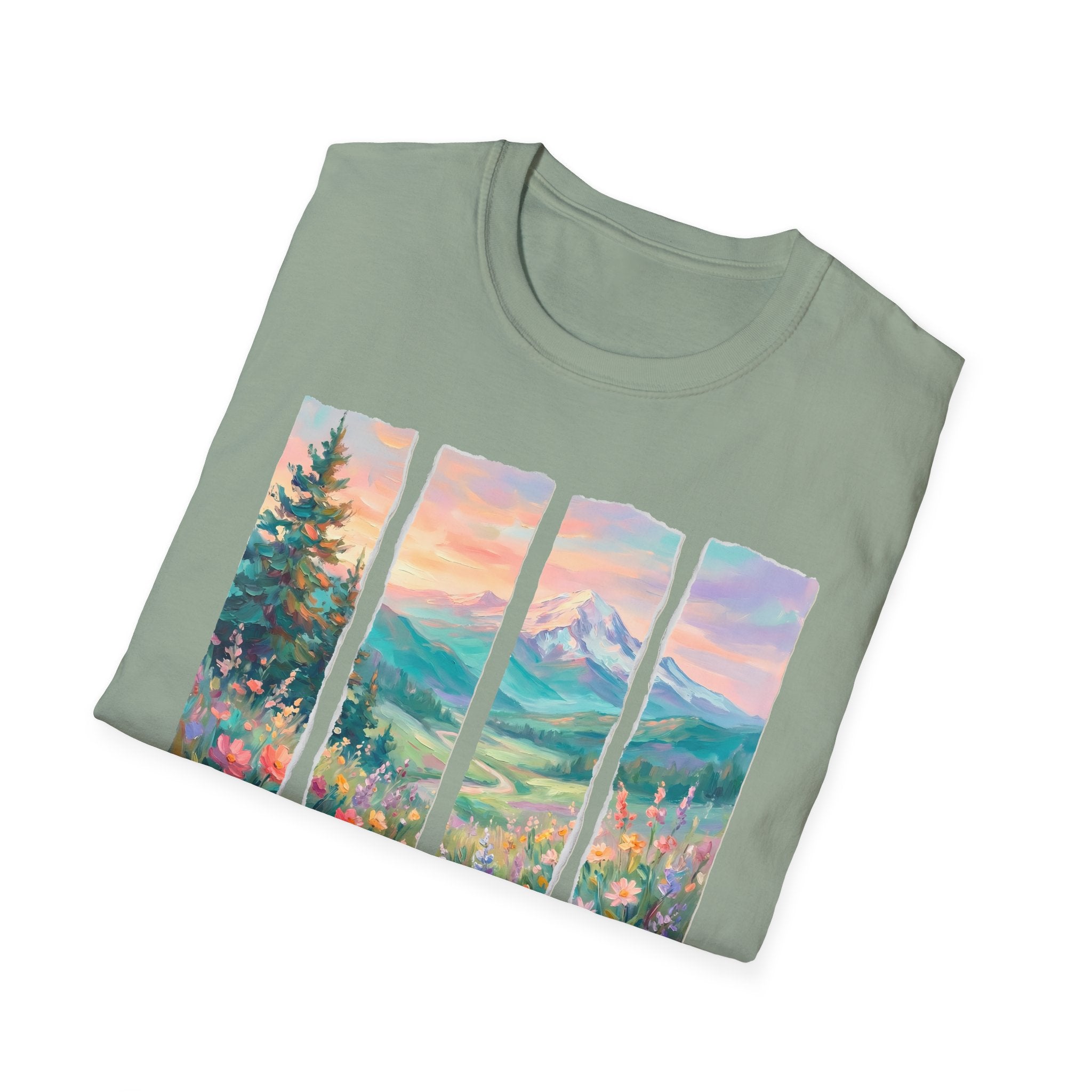 Mountain Sunrise Scenic T-Shirt – "The World Is A Wonderful Place" Nature Tee