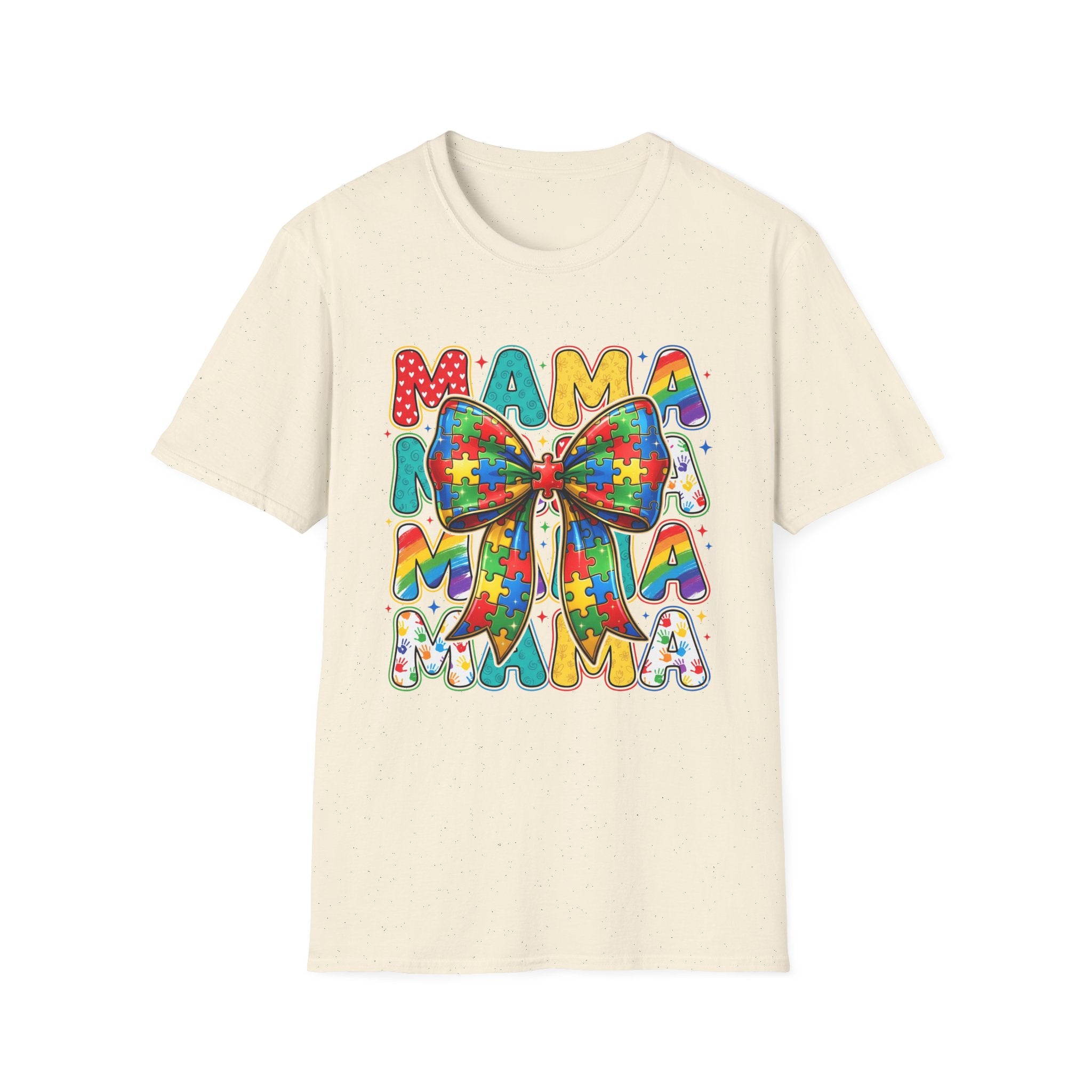 Autism Awareness Mama T-Shirt — Puzzle Ribbon Mom Tee for Autism Support