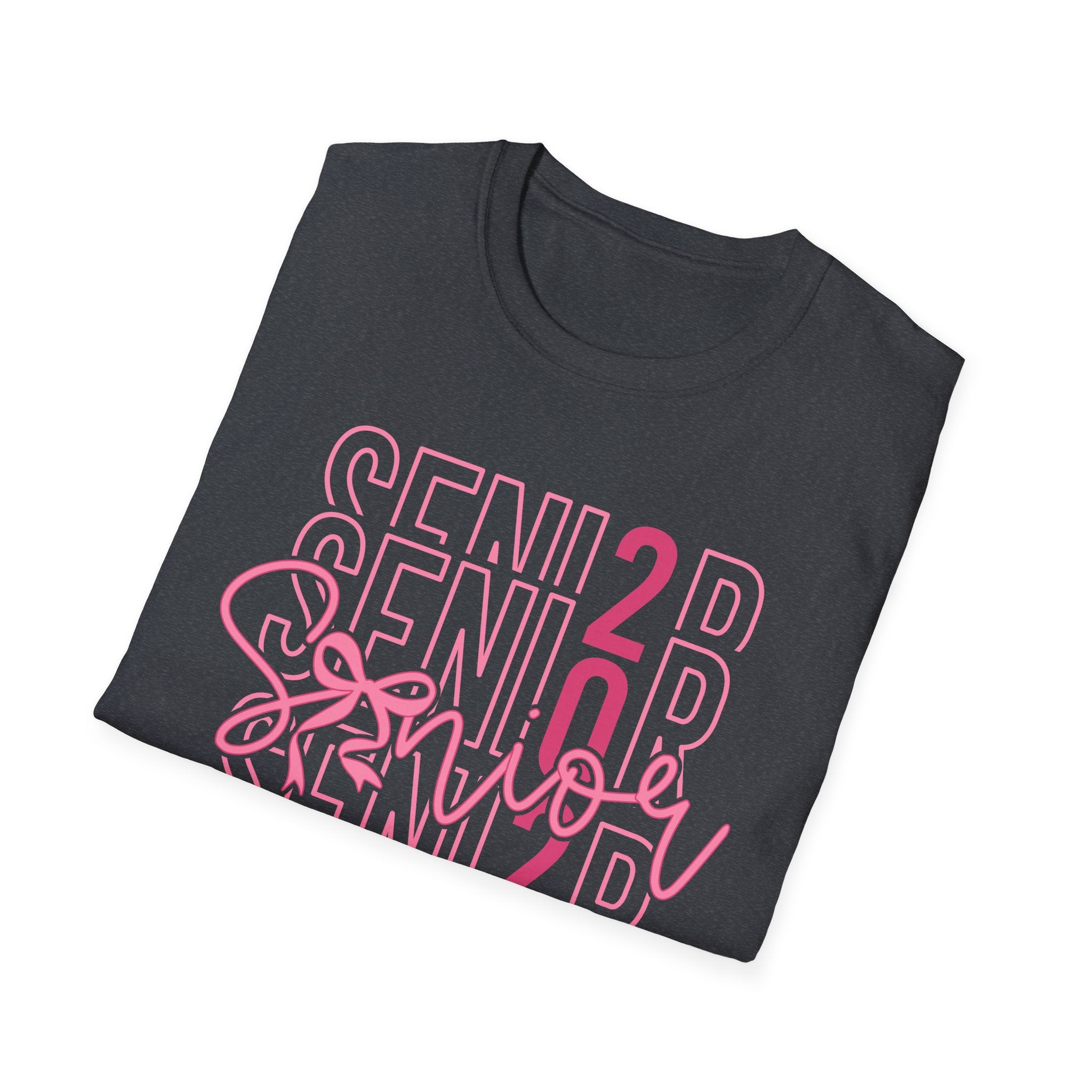 Senior 2026 T-Shirt — Pink Script Graduation Tee