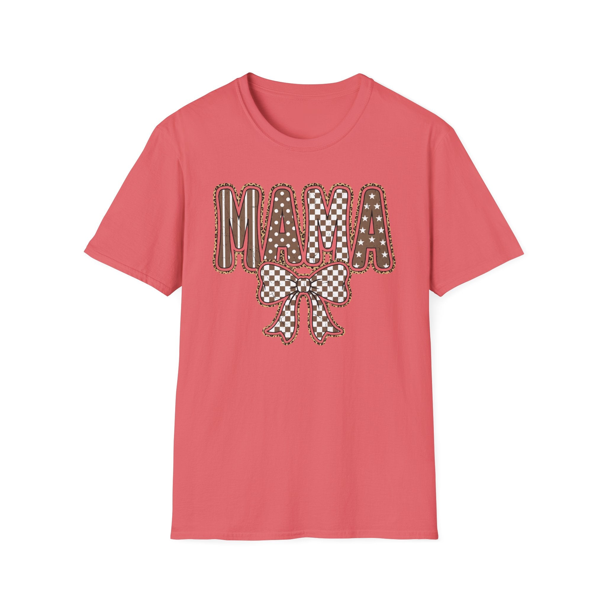 Mama Graphic T-Shirt — Polka Dot Lettering with Bow | Mother’s Day Gift