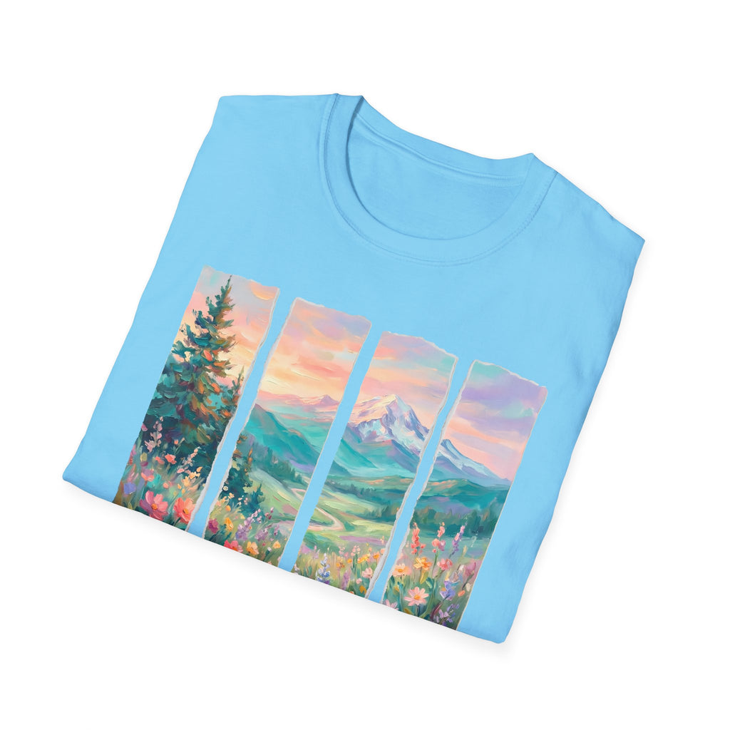 Mountain Sunrise Scenic T-Shirt – "The World Is A Wonderful Place" Nature Tee