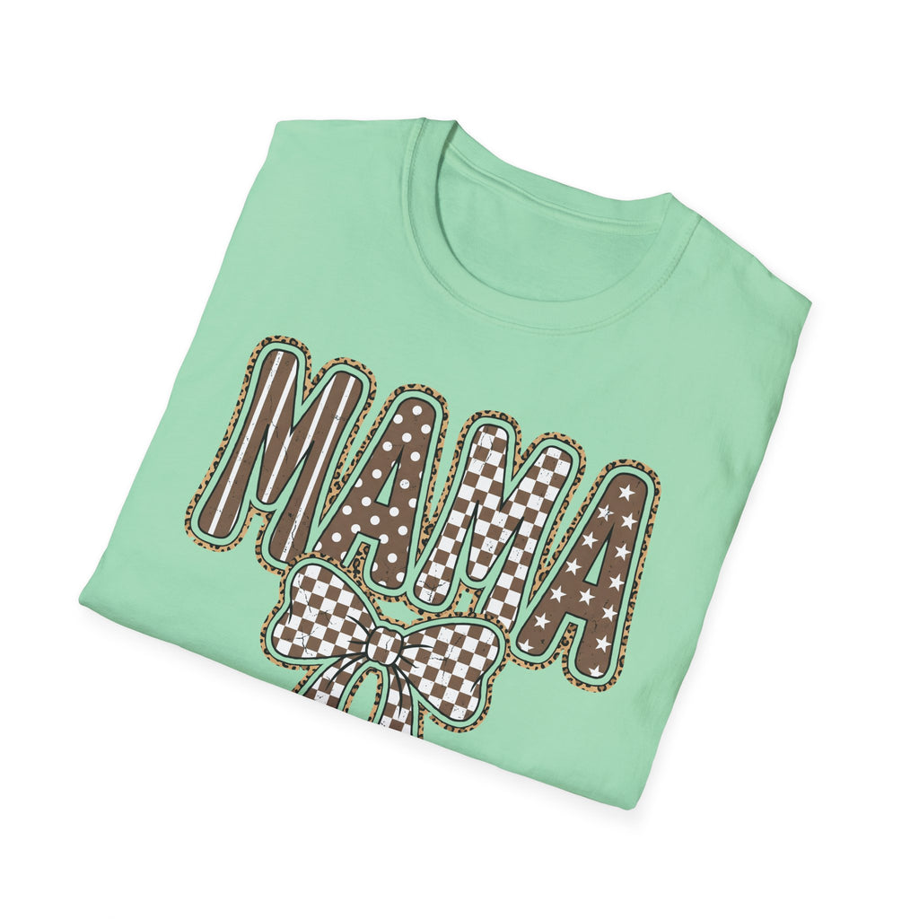 Mama Graphic T-Shirt — Polka Dot Lettering with Bow | Mother’s Day Gift