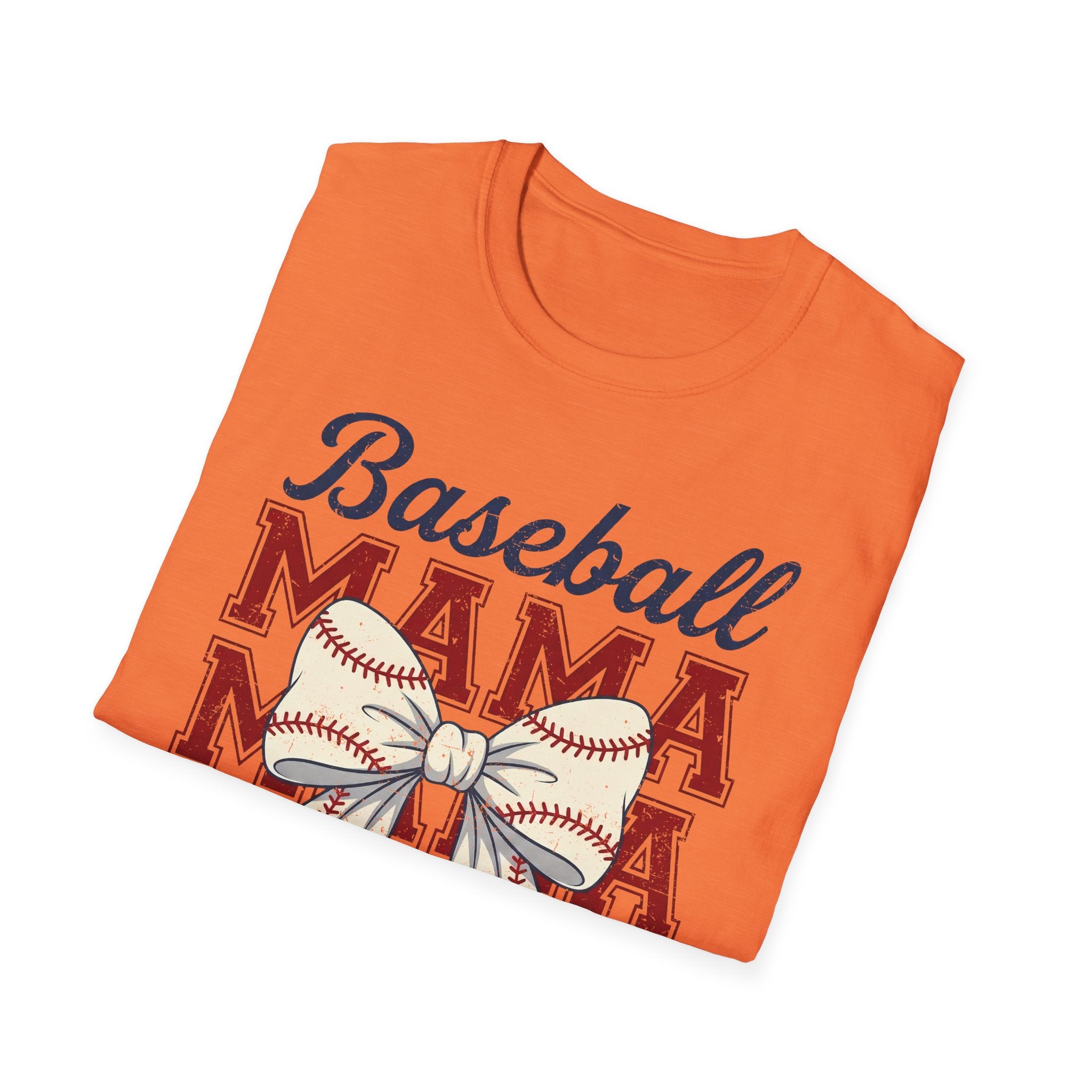 Baseball Mama T-Shirt — Retro Bow Baseball Mom Tee