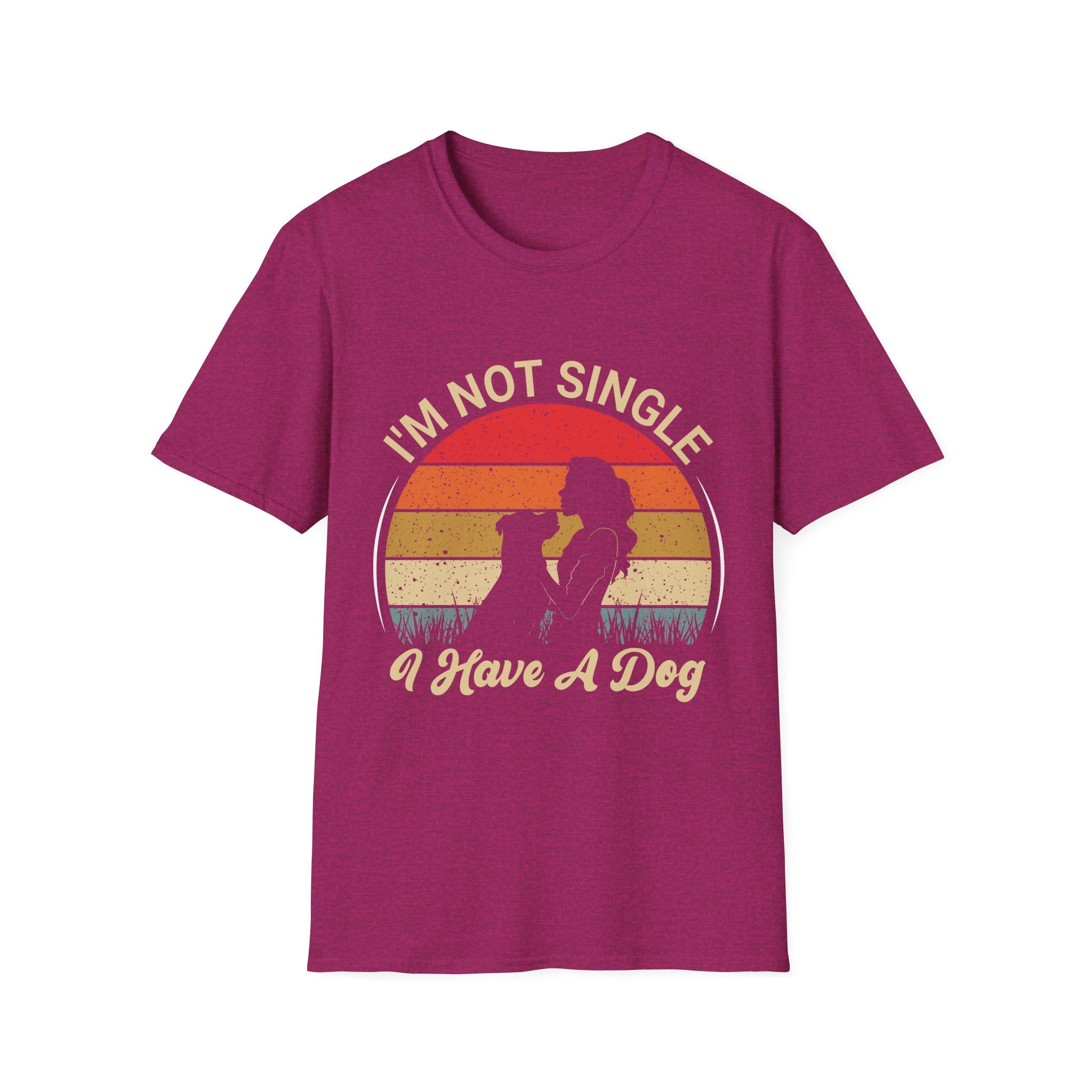 I’m Not Single I Have A Dog T-Shirt — Retro Sunset Dog Lover Tee