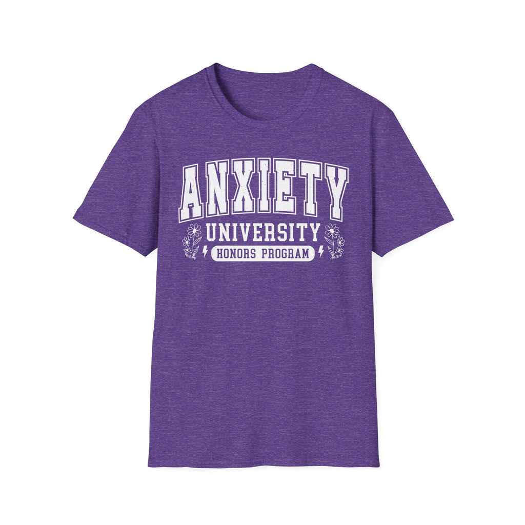 Anxiety University T-Shirt – "Anxiety University Honors Program" College Style Tee