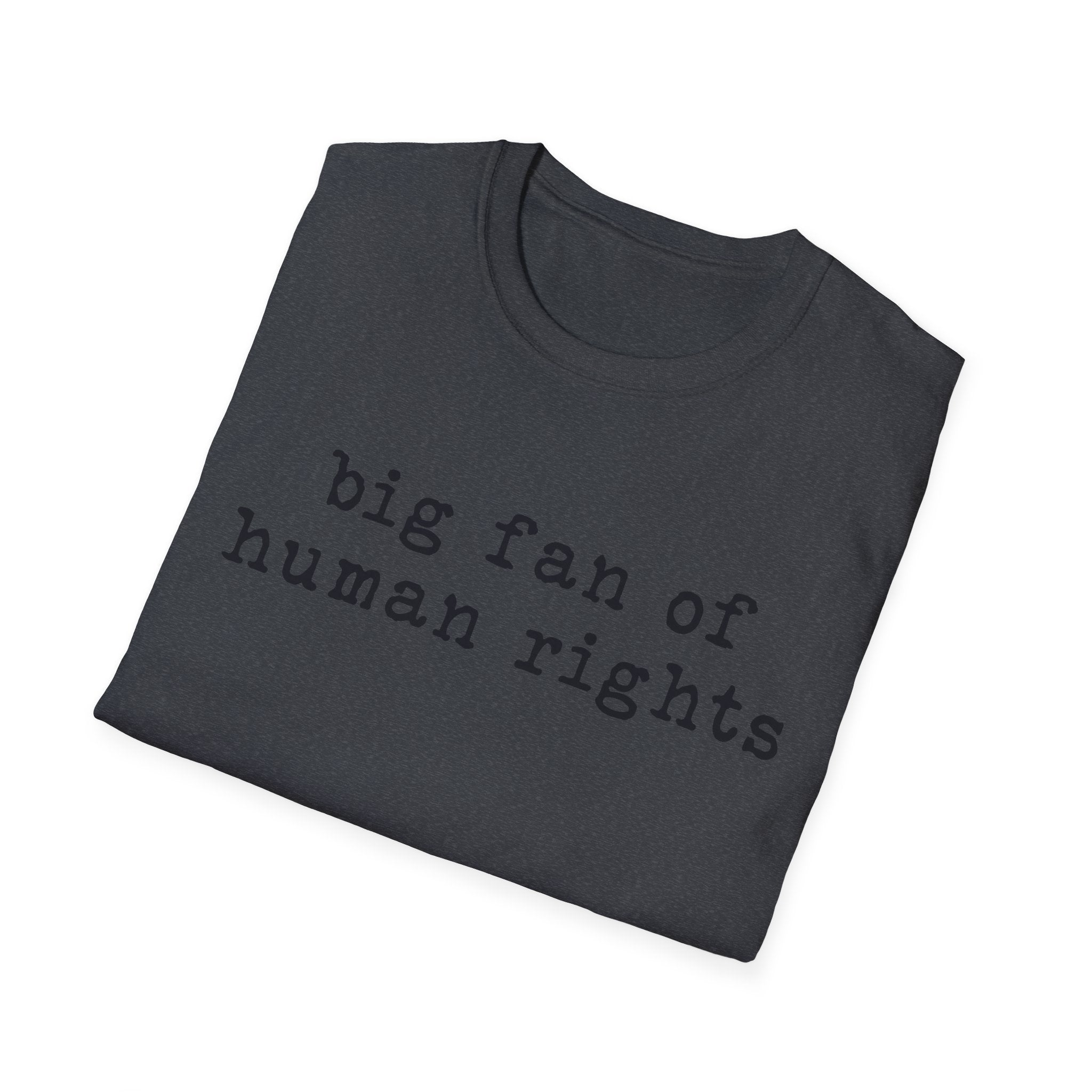 Human Rights T-Shirt - "big fan of human rights" Minimalist Tee