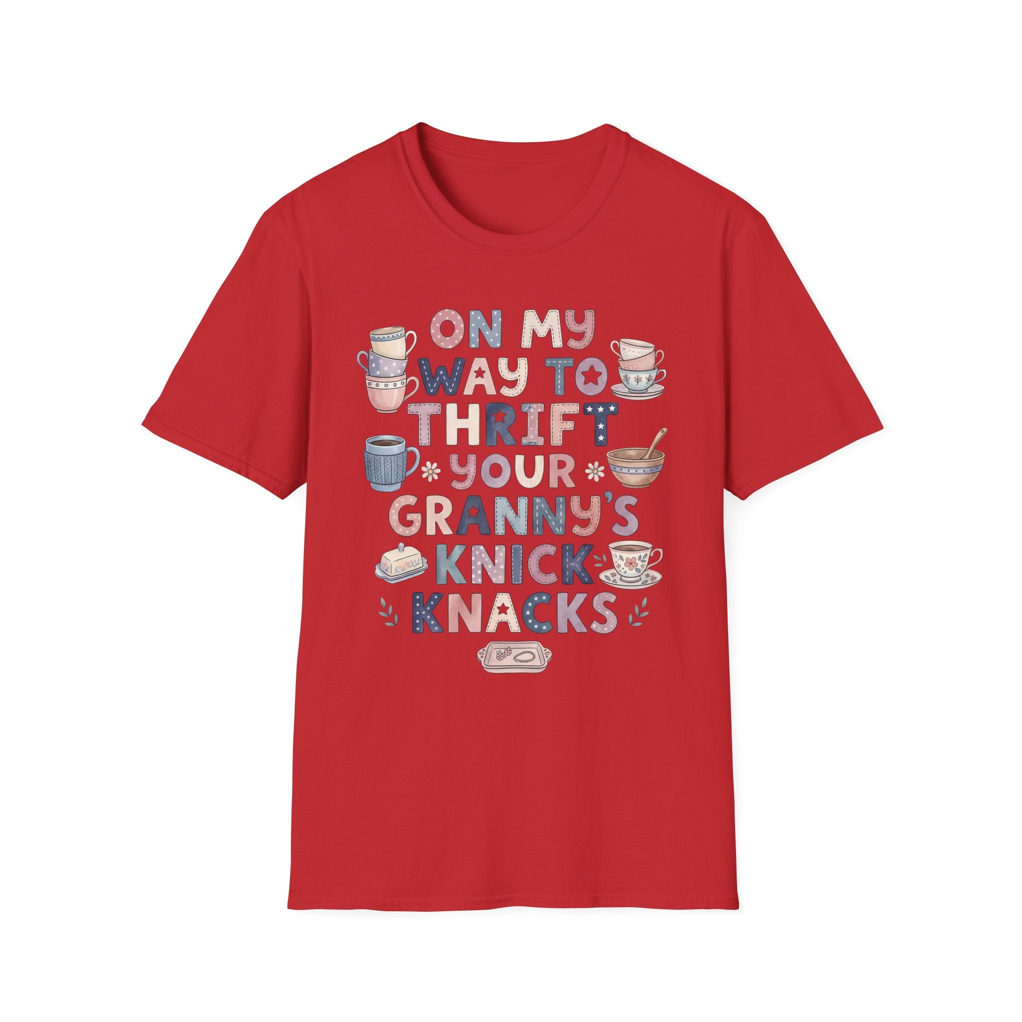 Thrifted Finds Tee — “On My Way to Thrift Your Granny’s Knick Knacks” Vintage Coffee Graphic T-Shirt