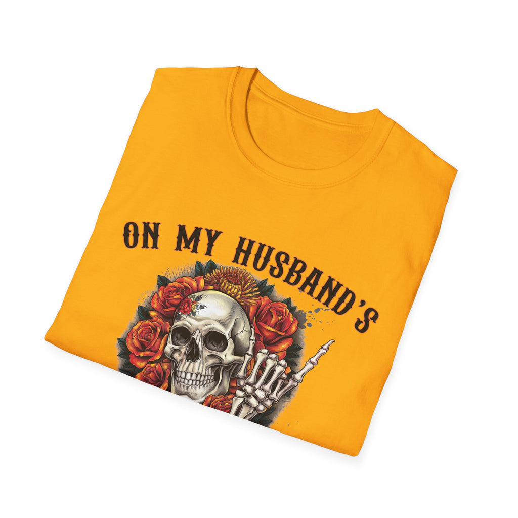 On My Husband's Last Nerve Skull & Roses T‑Shirt