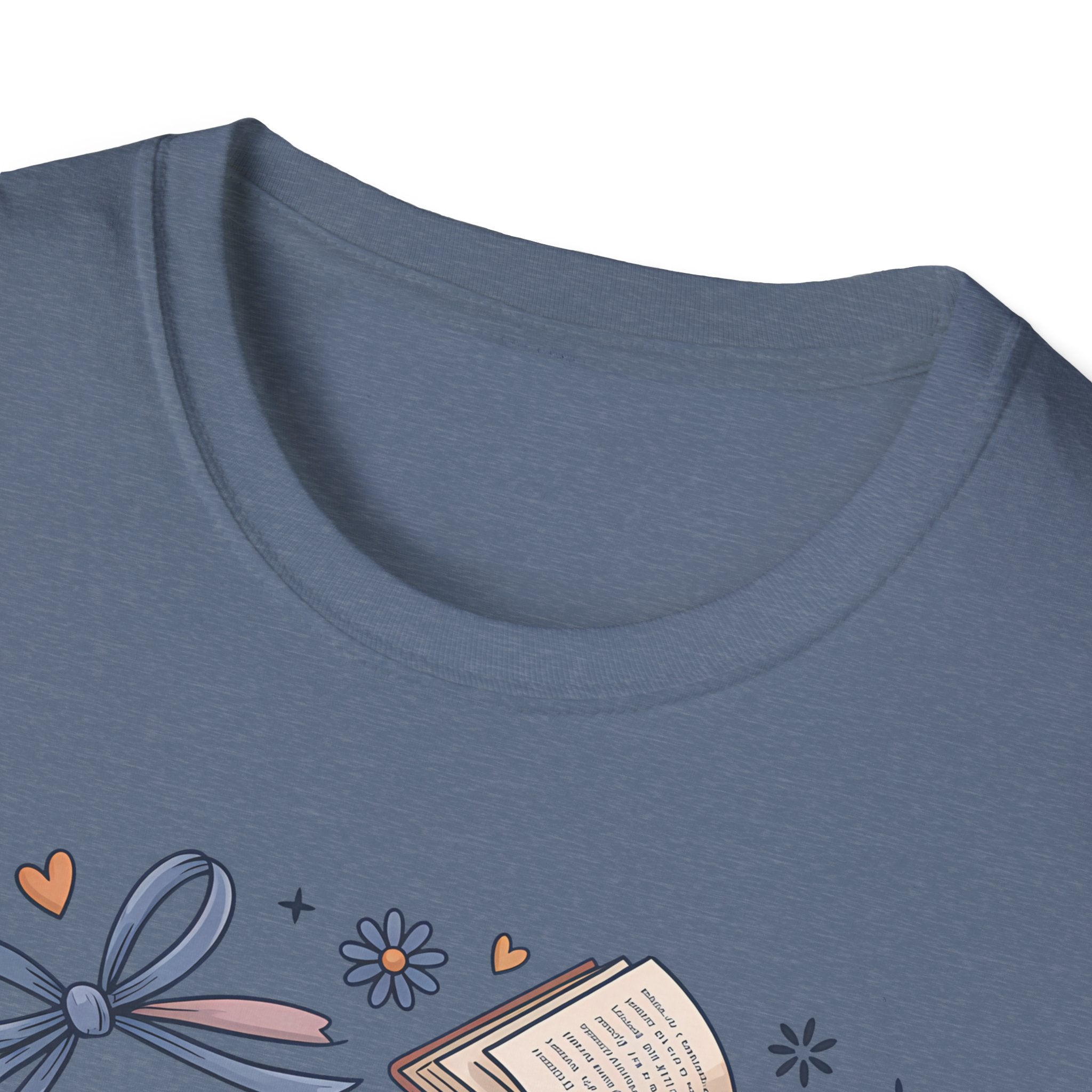 T-Shirt — "Just One More Chapter" Book Lover Tee with Glasses & Coffee