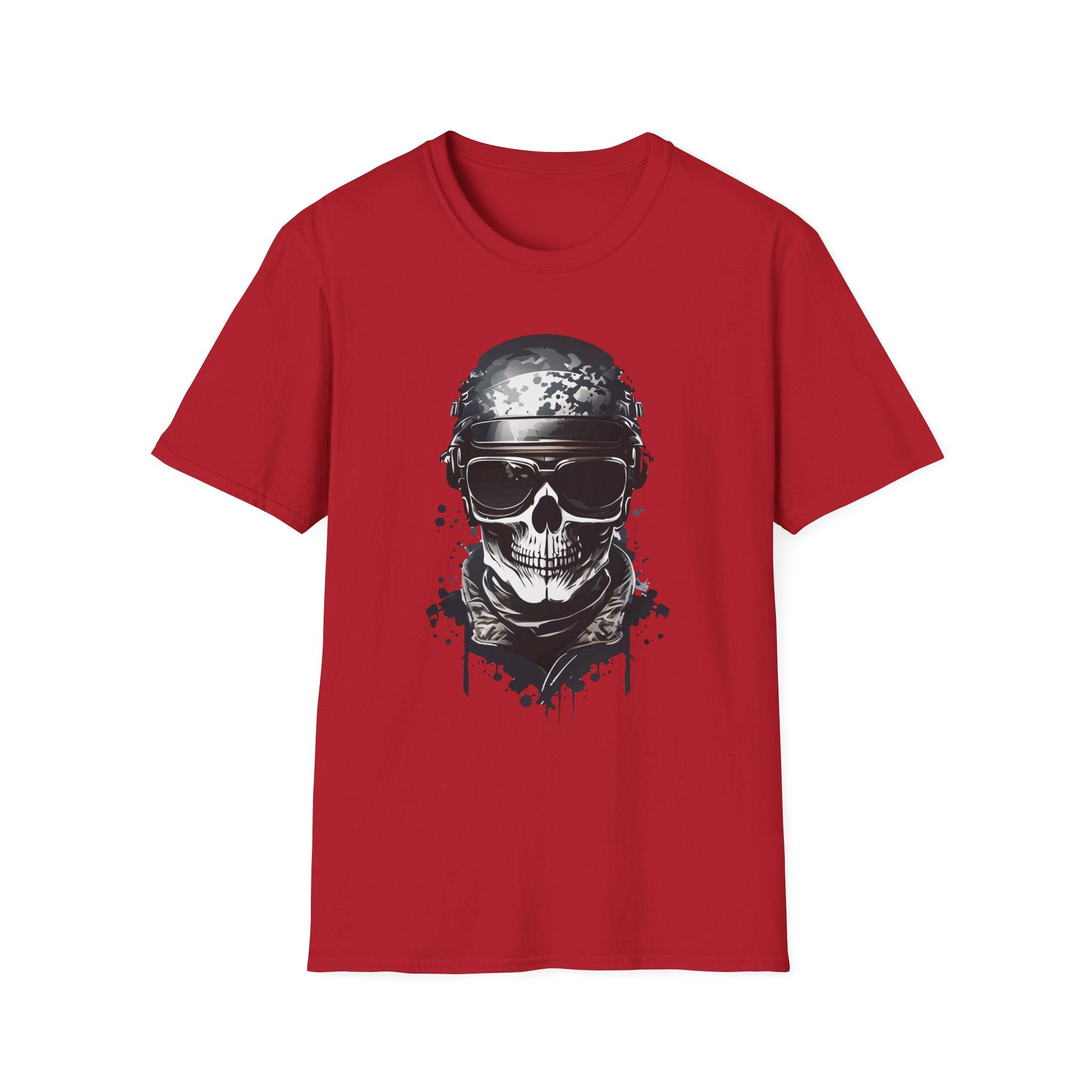 Skull Soldier Graphic T-Shirt — Tactical Skull Helmet Design