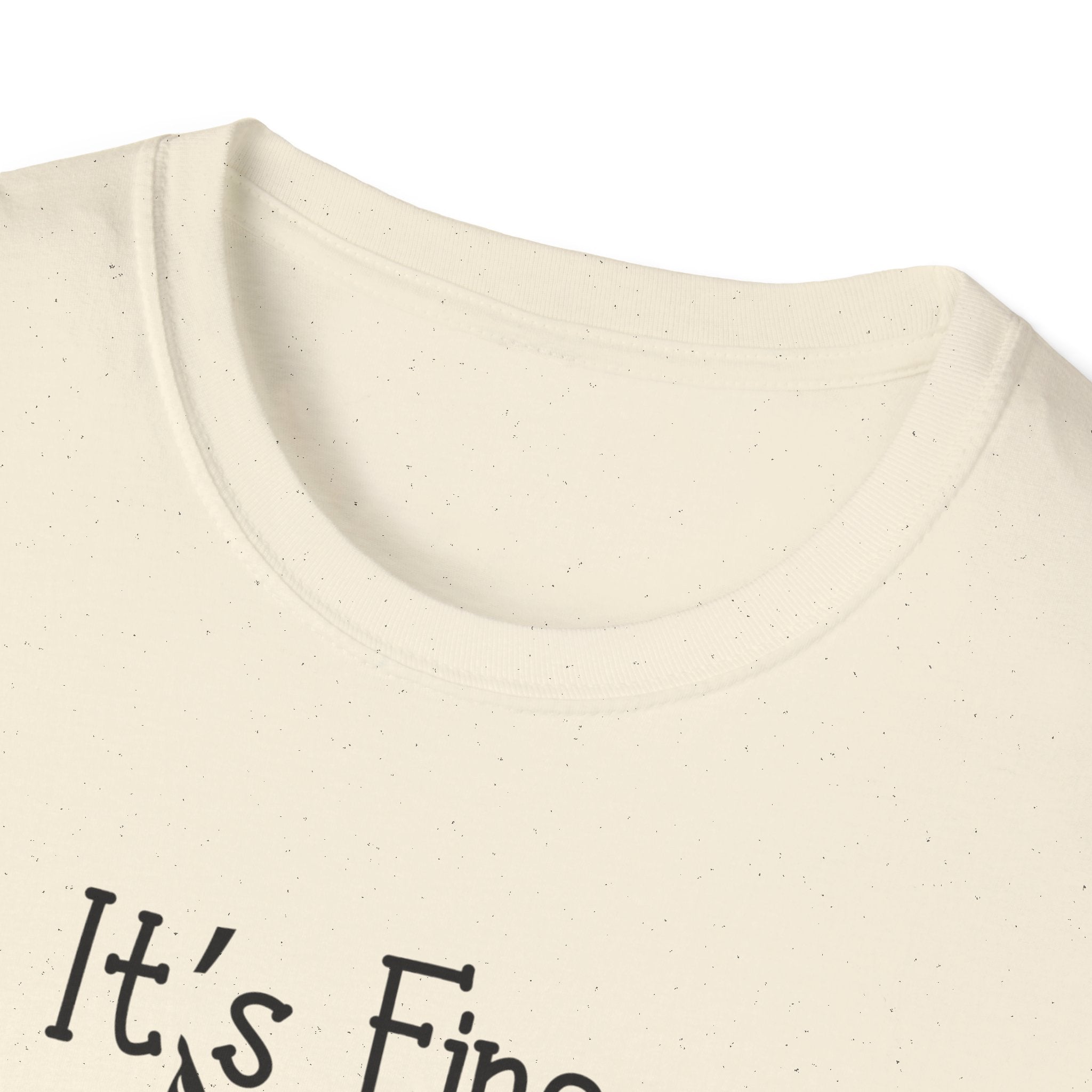 It's Fine Cat T-Shirt — Funny Grunge Cat Graphic Tee ("It's Fine I'm Fine Everything Is Fine")