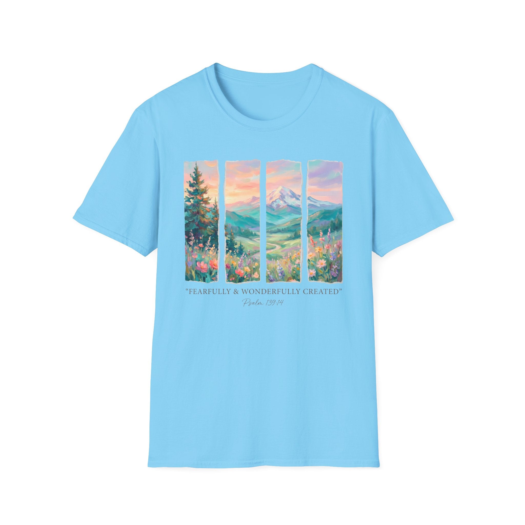 Mountain Sunrise Scenic T-Shirt – "The World Is A Wonderful Place" Nature Tee