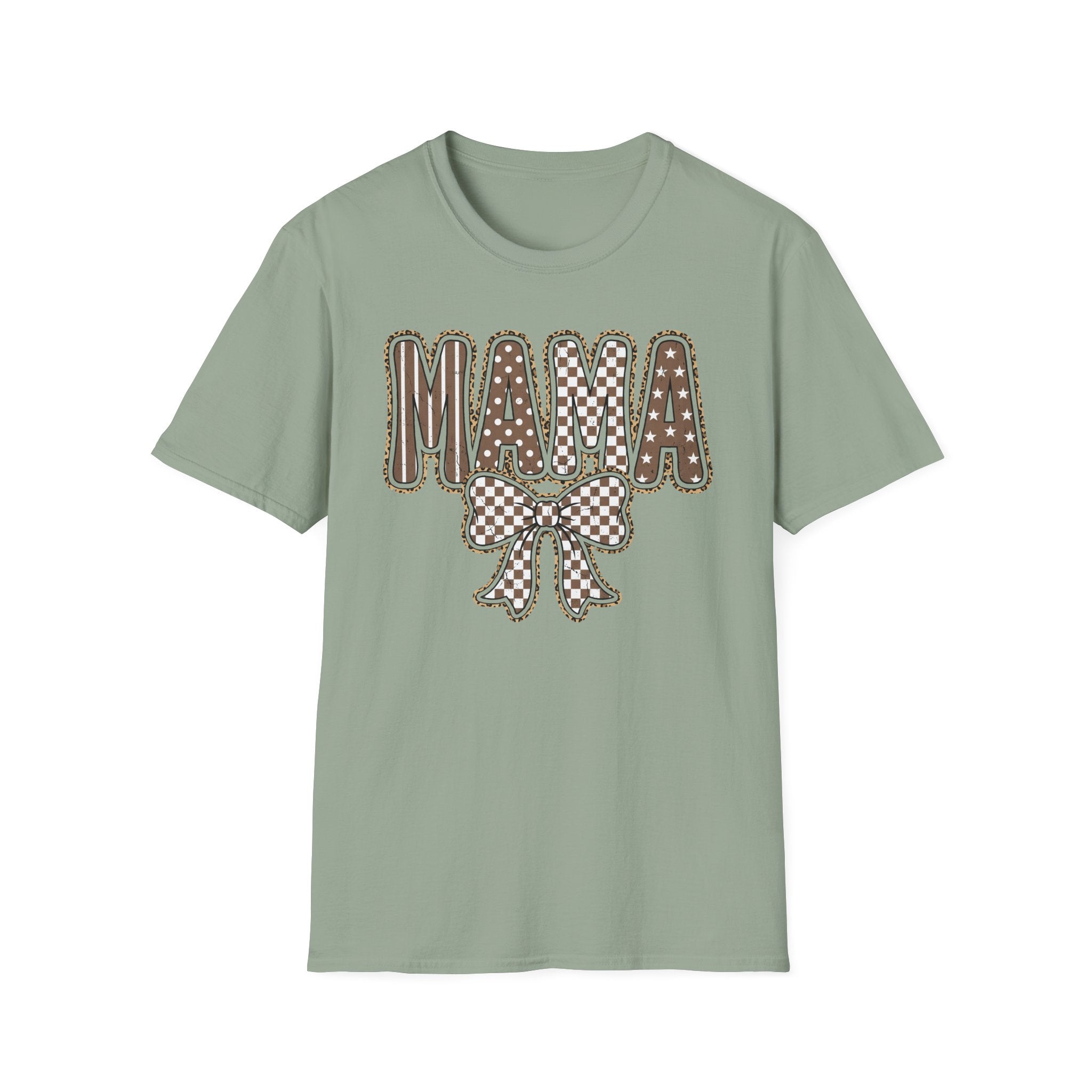 Mama Graphic T-Shirt — Polka Dot Lettering with Bow | Mother’s Day Gift