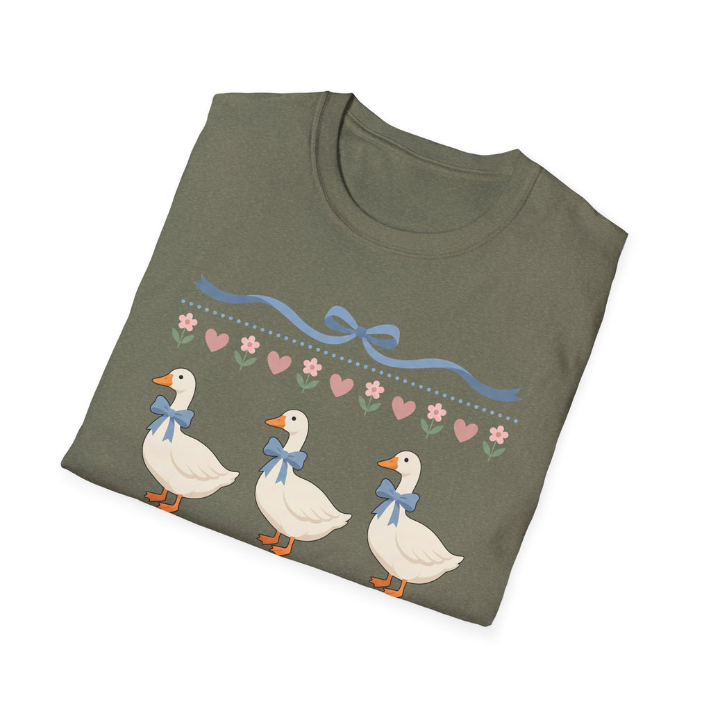 Duck Trio Tee — Cute Pastel Ducks with Bows Spring/Summer Graphic T-Shirt