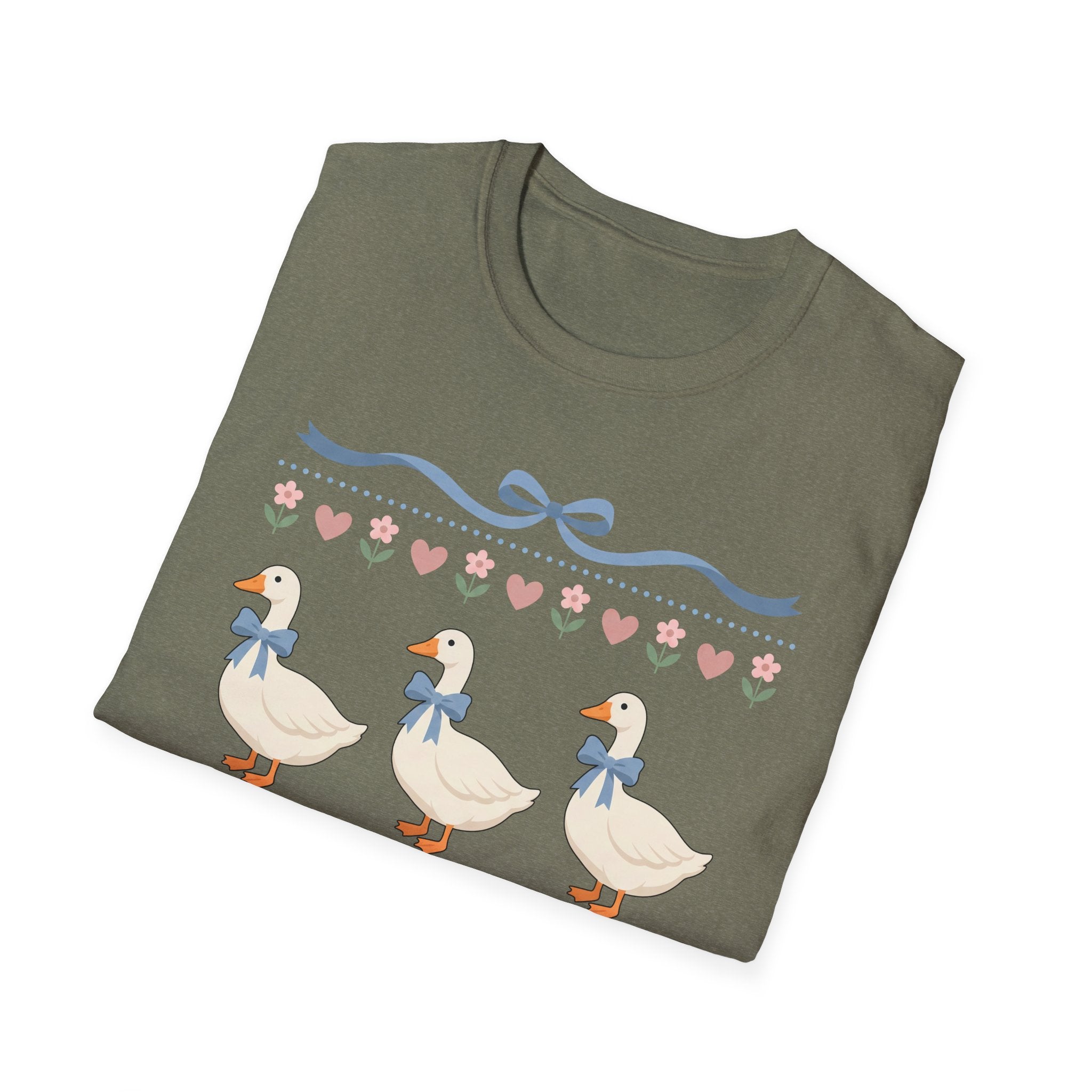 Duck Trio Tee — Cute Pastel Ducks with Bows Spring/Summer Graphic T-Shirt