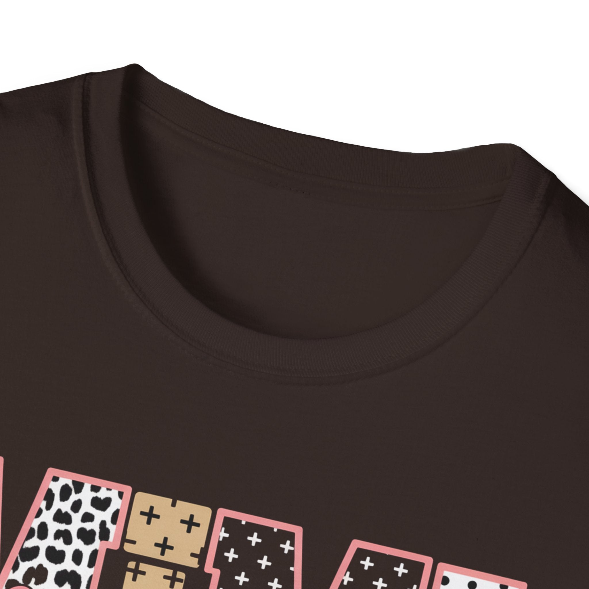 Mimi Leopard Patchwork T‑Shirt — Cute Floral & Animal Print "Mimi" Graphic Tee