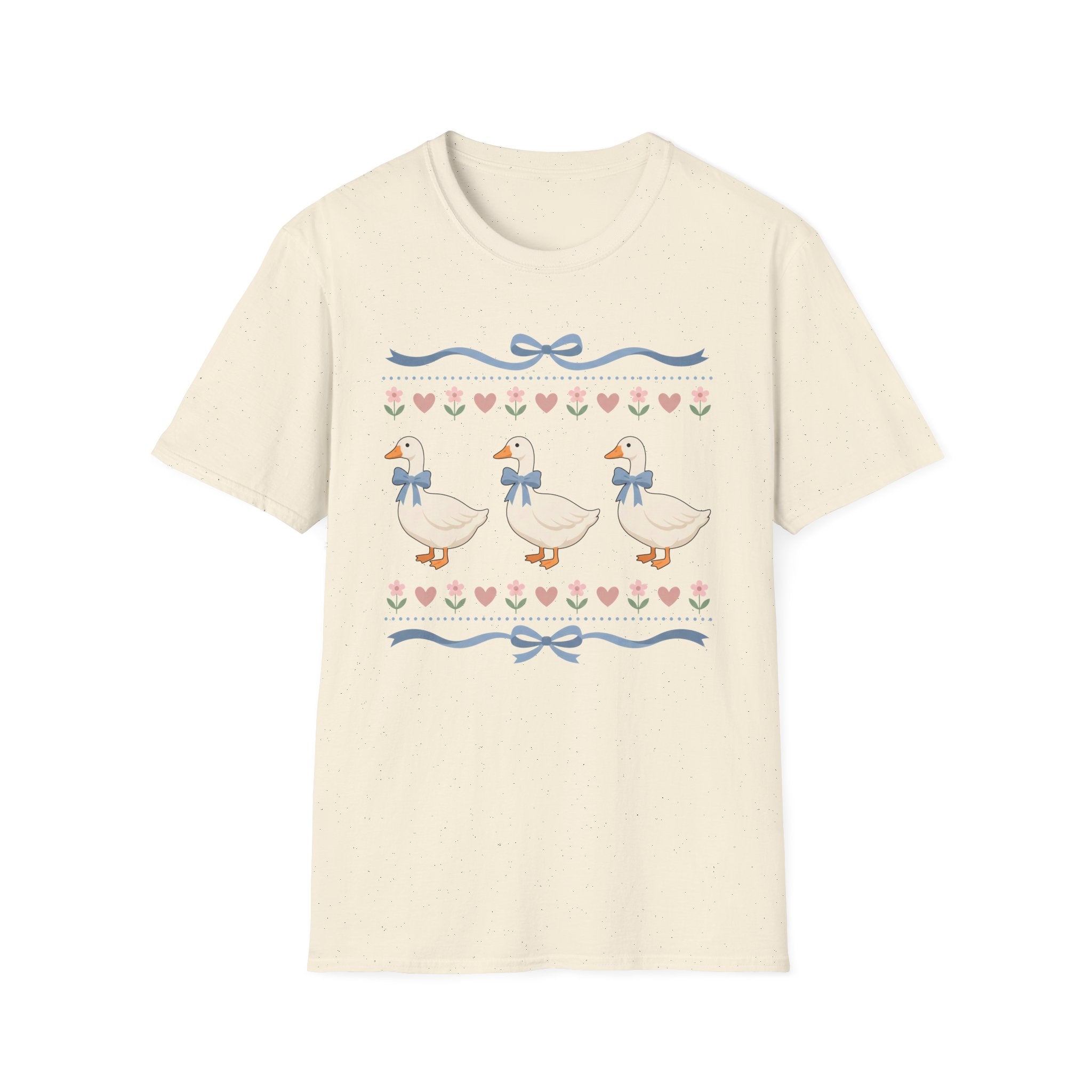 Duck Trio Tee — Cute Pastel Ducks with Bows Spring/Summer Graphic T-Shirt