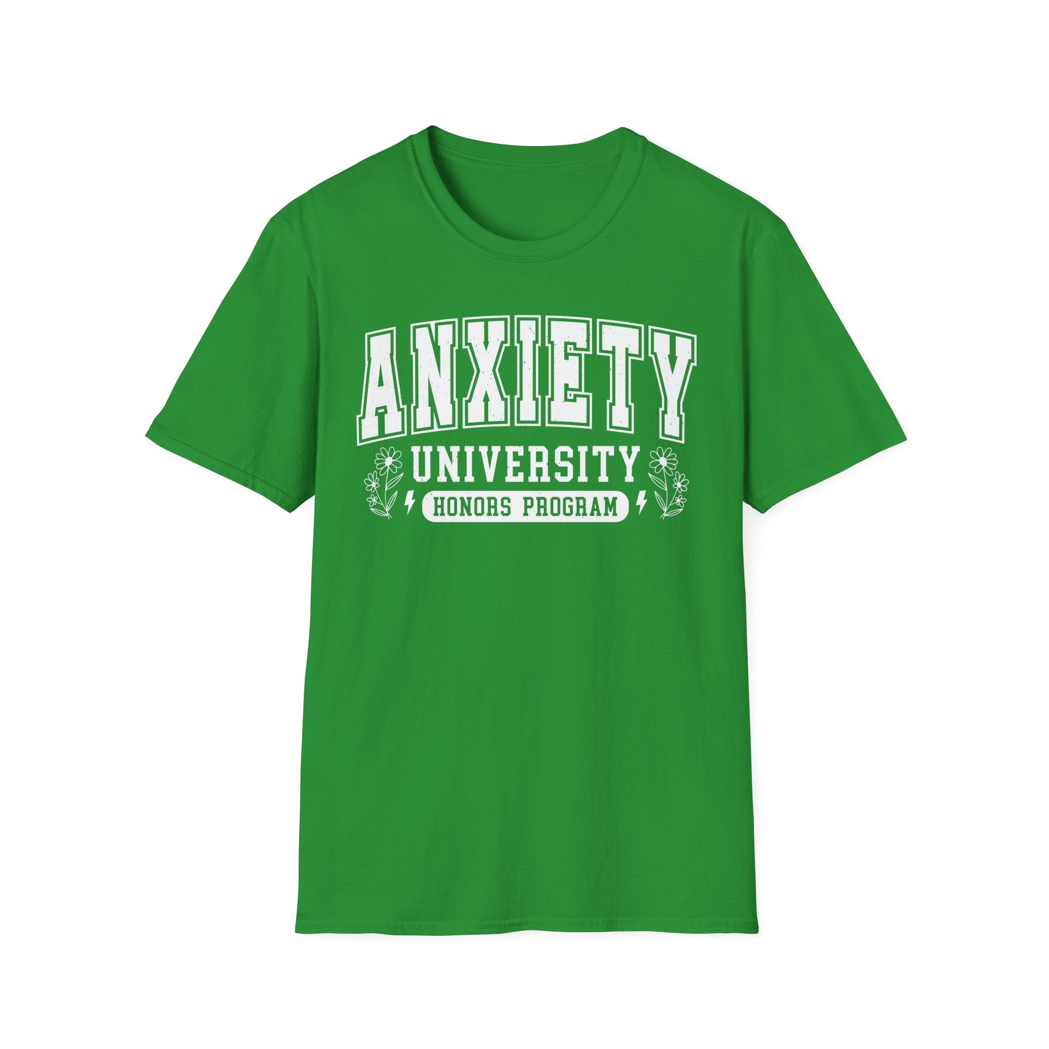 Anxiety University T-Shirt – "Anxiety University Honors Program" College Style Tee
