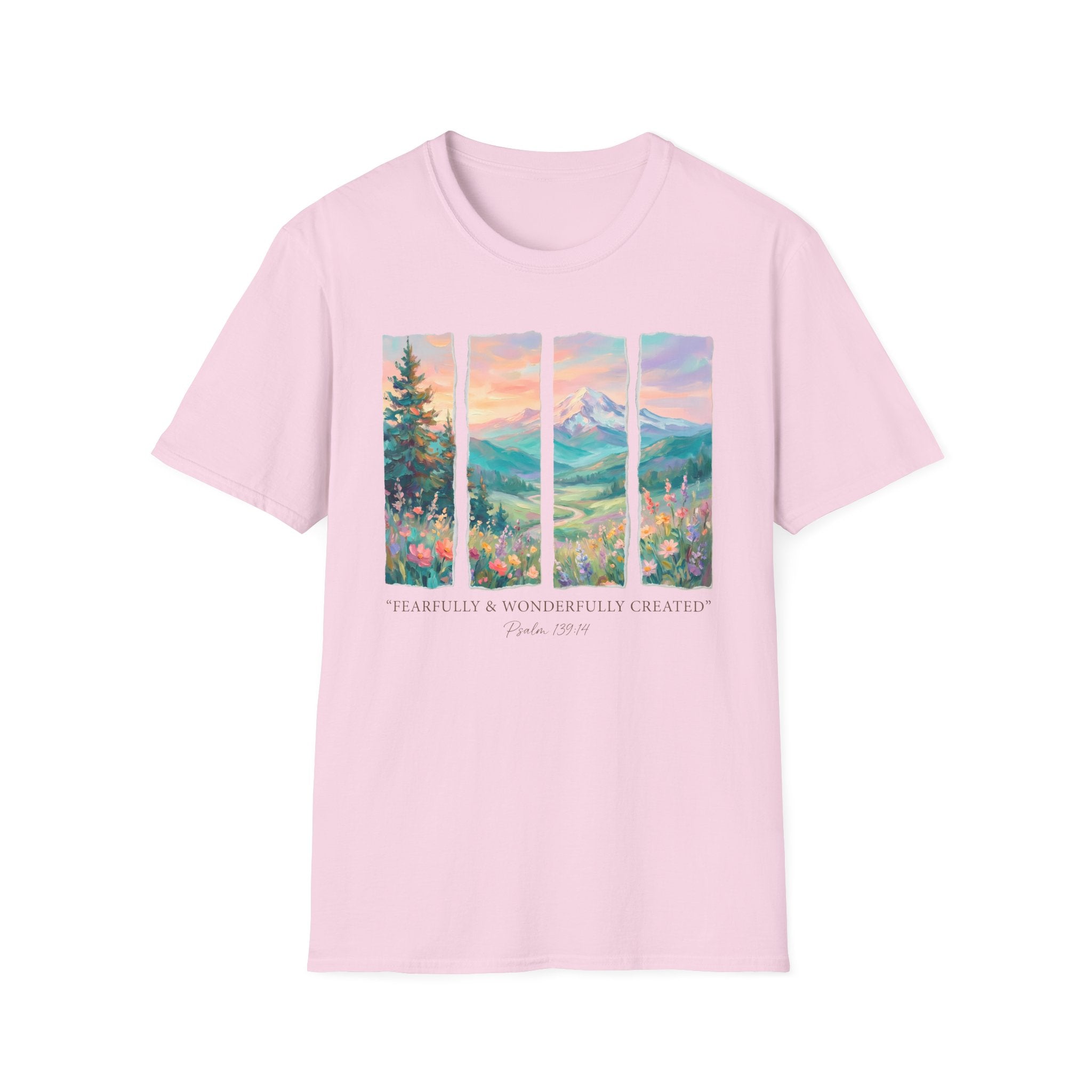 Mountain Sunrise Scenic T-Shirt – "The World Is A Wonderful Place" Nature Tee