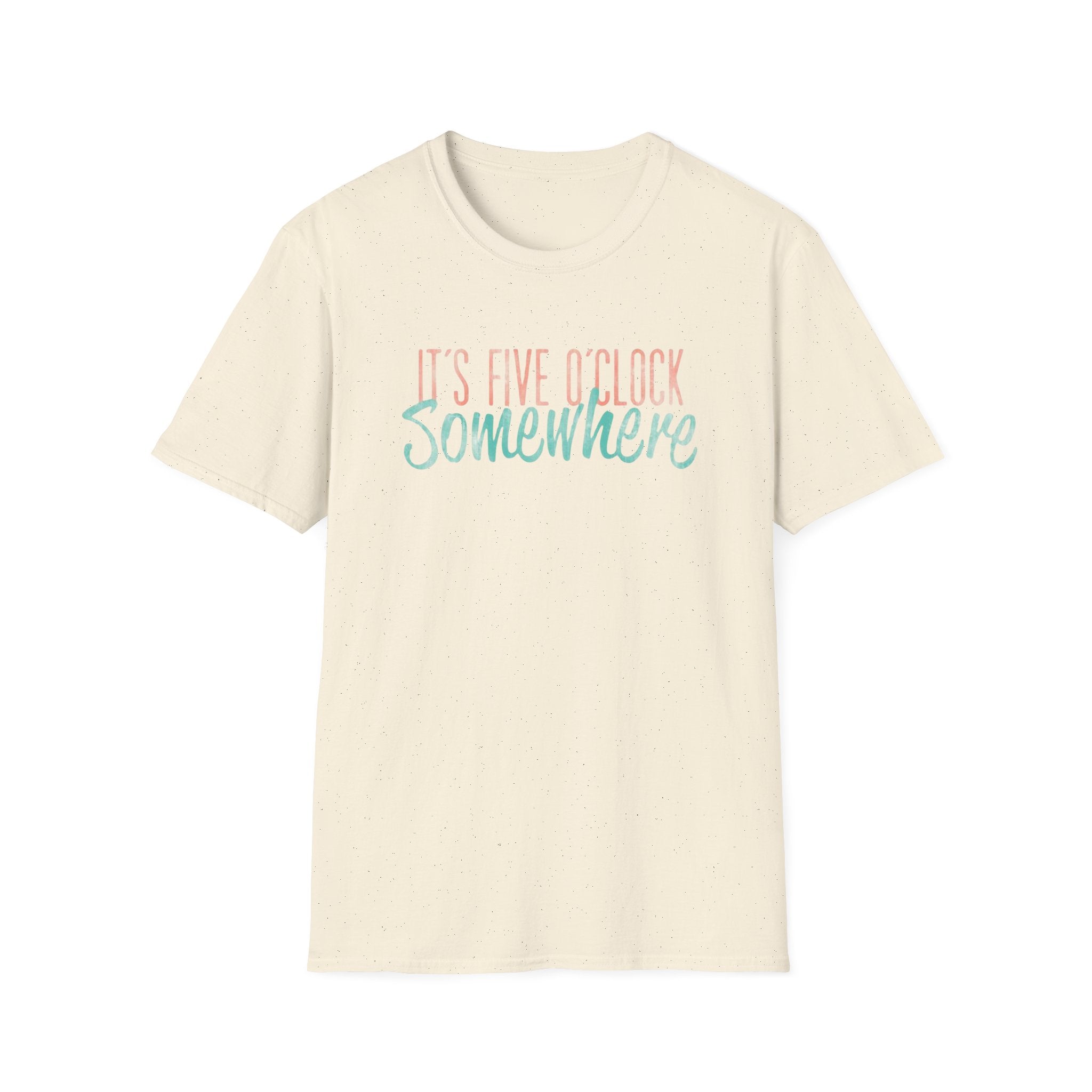 T-Shirt: "It’s Five O’Clock Somewhere" Pastel Vacation Tee