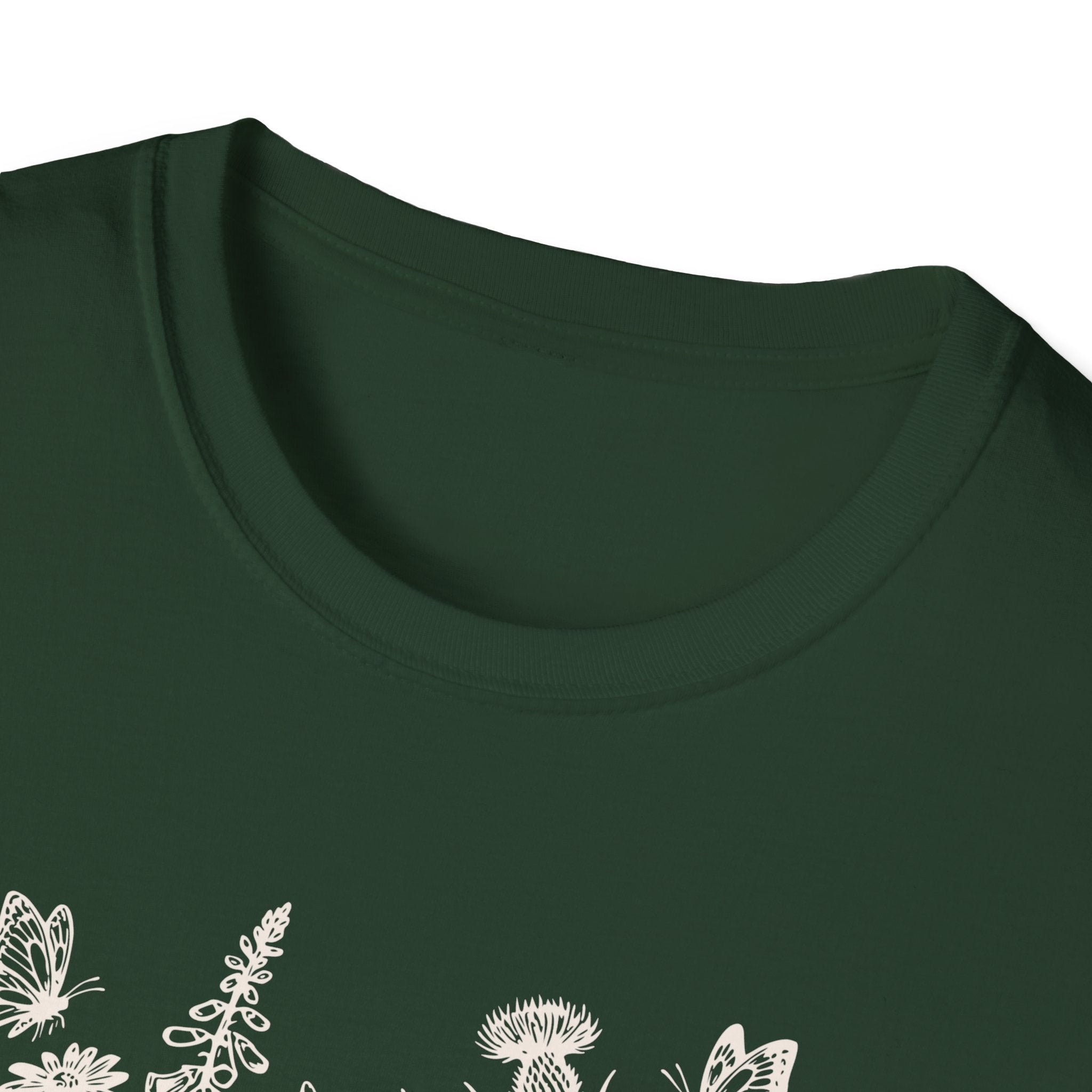 Skeleton Reading in Wildflowers T-Shirt — Gothic Floral Skull Tee