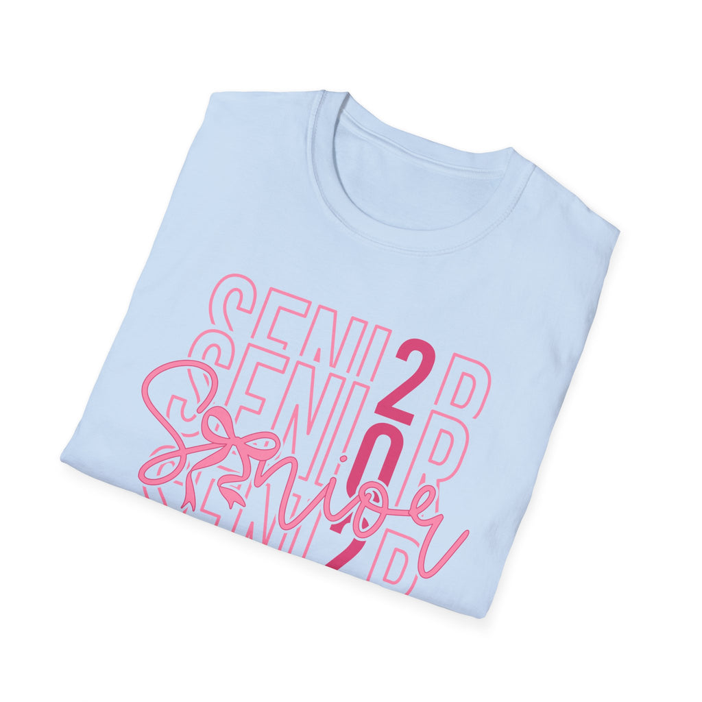 Senior 2026 T-Shirt — Pink Script Graduation Tee