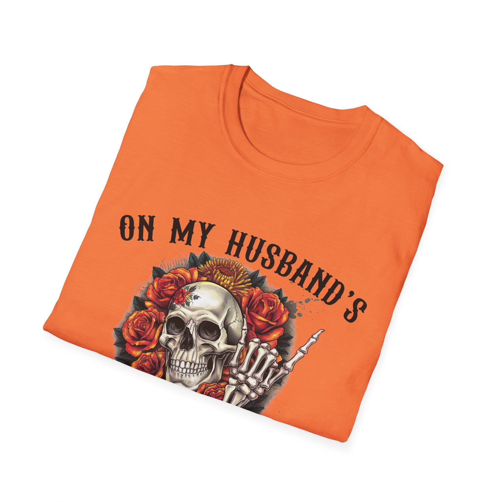On My Husband's Last Nerve Skull & Roses T‑Shirt