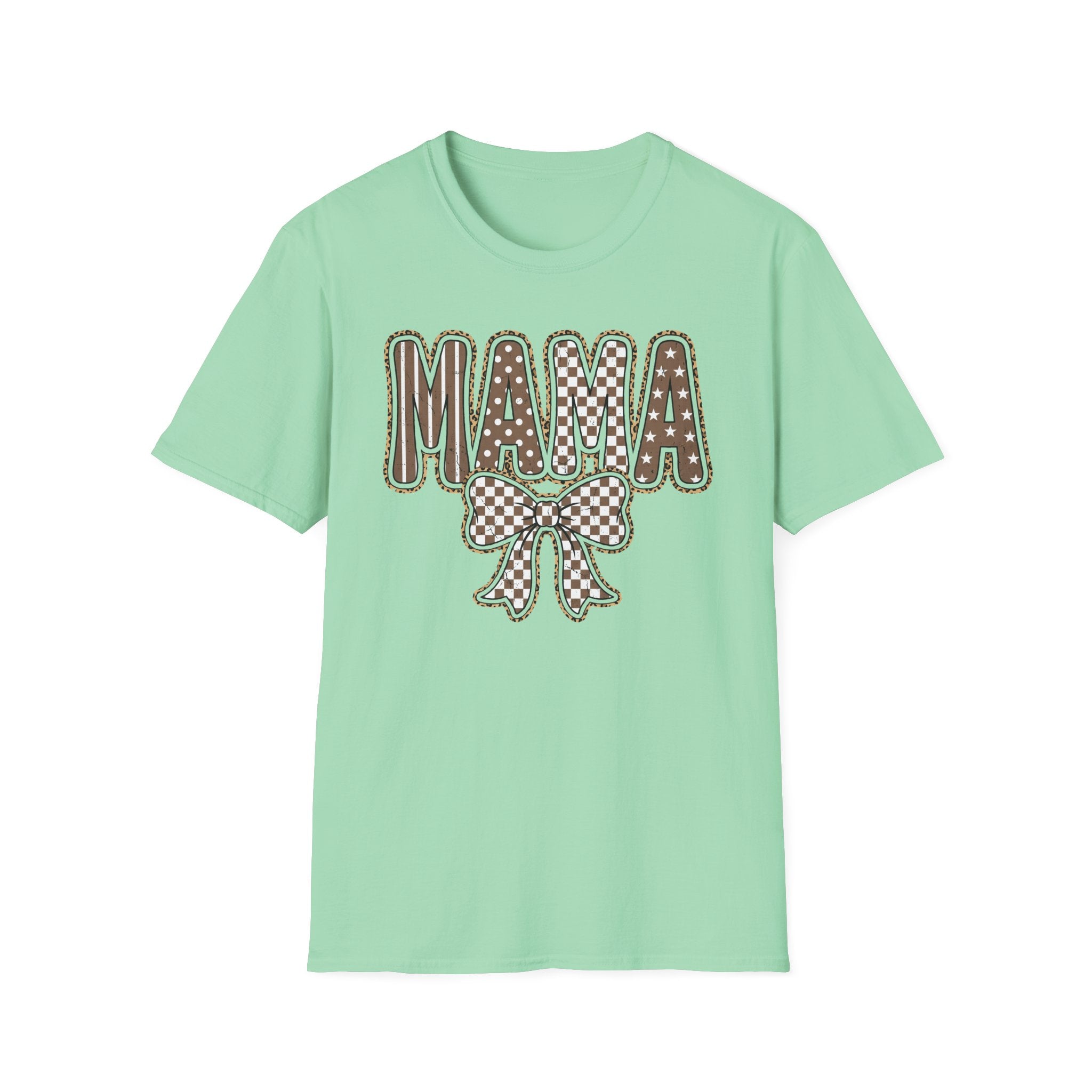 Mama Graphic T-Shirt — Polka Dot Lettering with Bow | Mother’s Day Gift