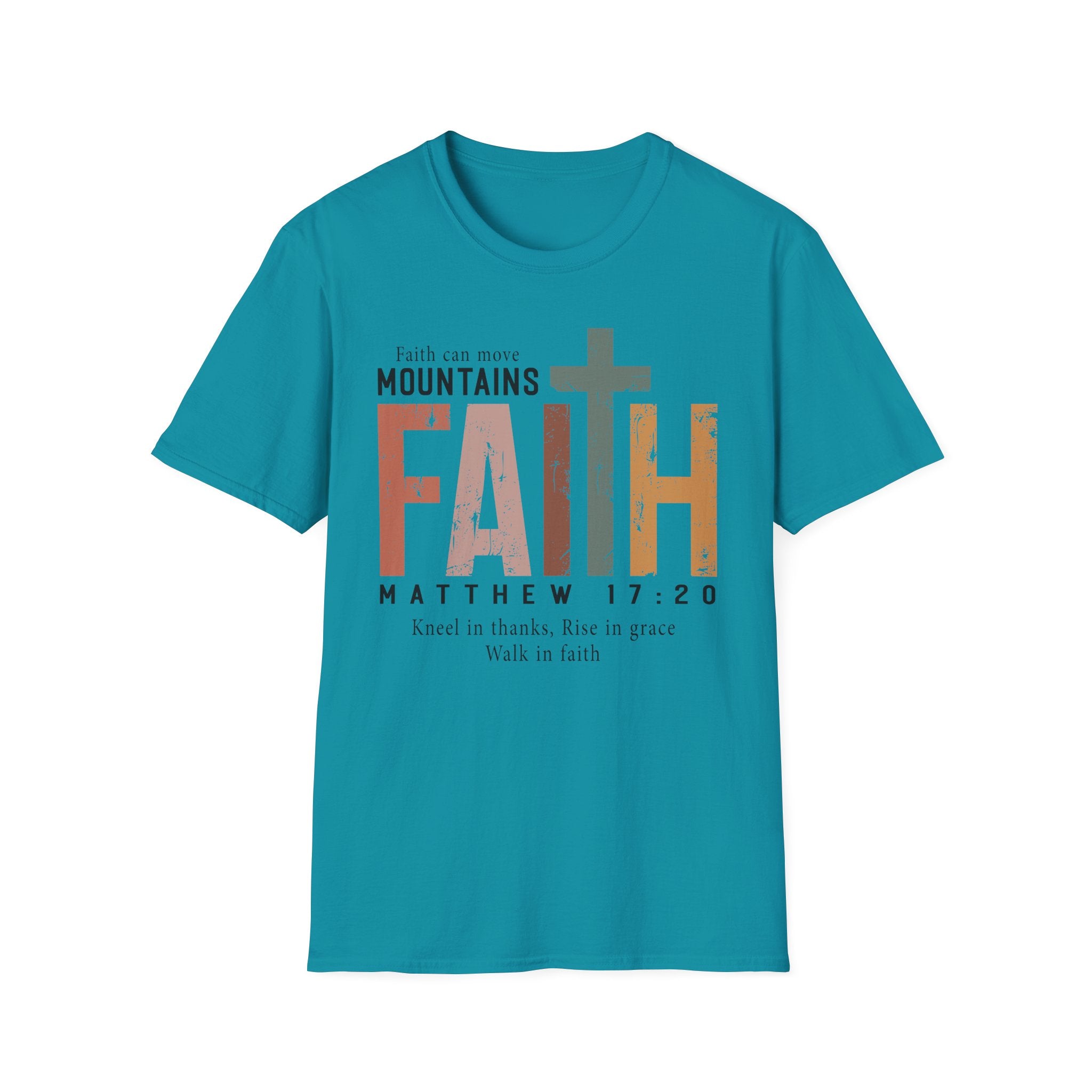 Faith Mountains T-Shirt — Matthew 17:20 Christian Inspirational Tee