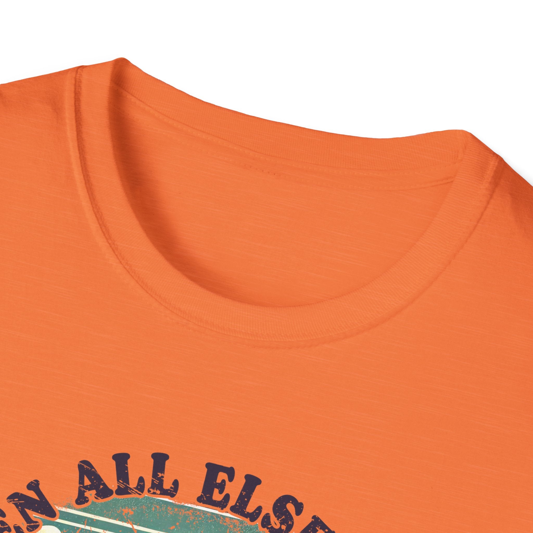Faith-Based Graphic T-Shirt — "When All Else Fails, God Doesn't" Desert Sunset Design