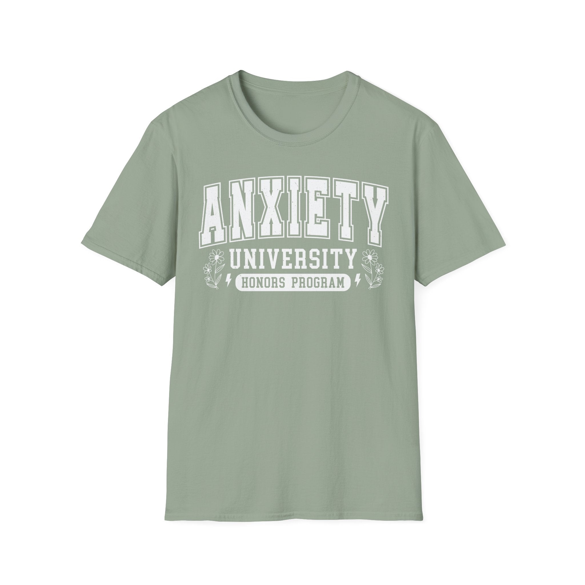 Anxiety University T-Shirt – "Anxiety University Honors Program" College Style Tee