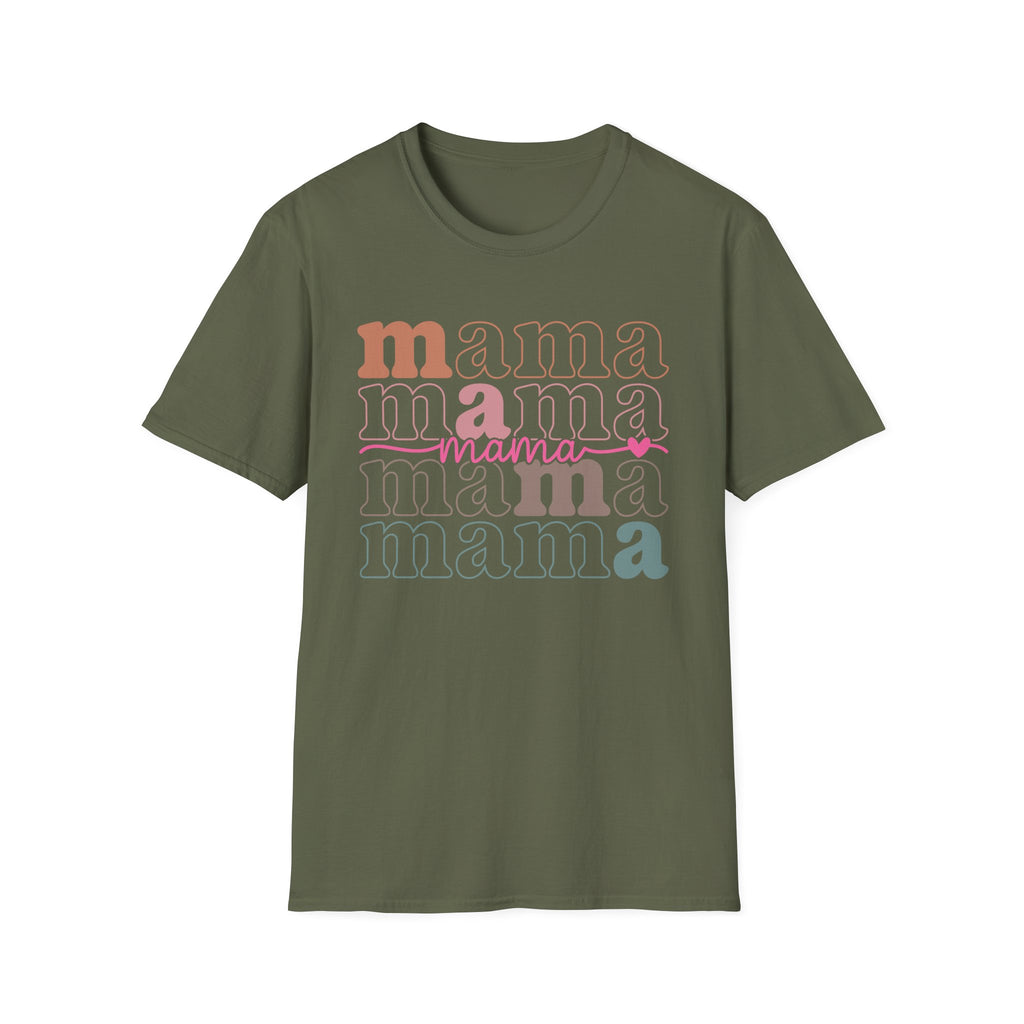 Mama Retro Stack T-Shirt — Feminine Mother’s Day Tee